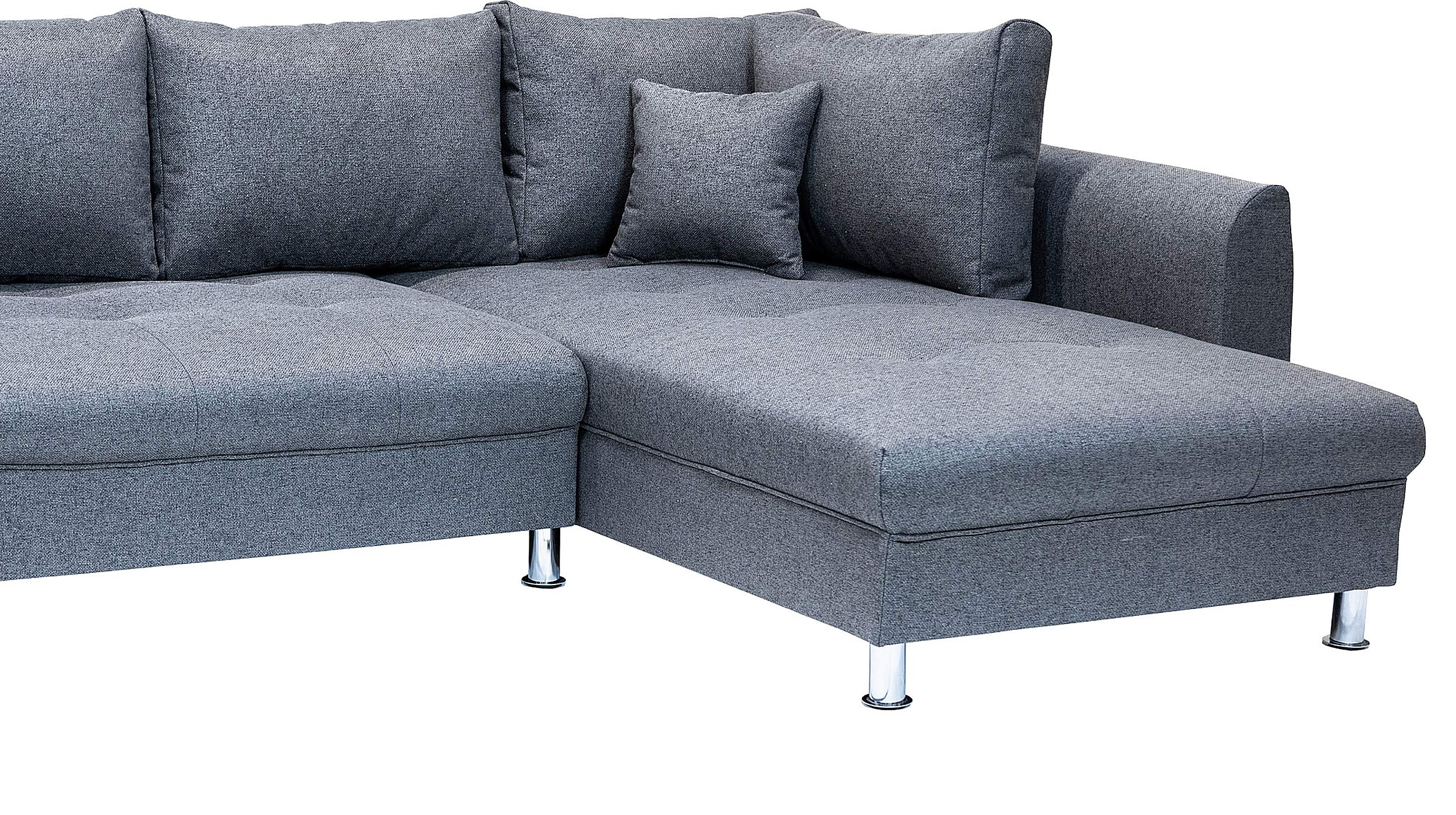 Ecksofa mit Schlaffunktion anthrazit Bettkasten 250 x 190 cm - TEXAS