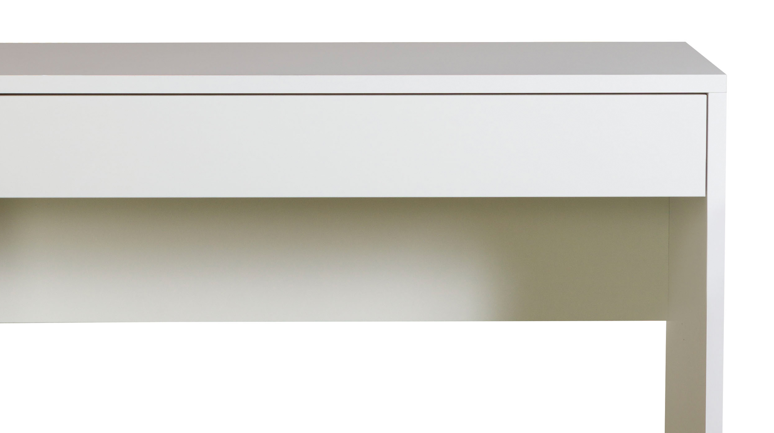 Schminktisch mit Schublade weiß Hochglanz 100 cm - ESPRESSO