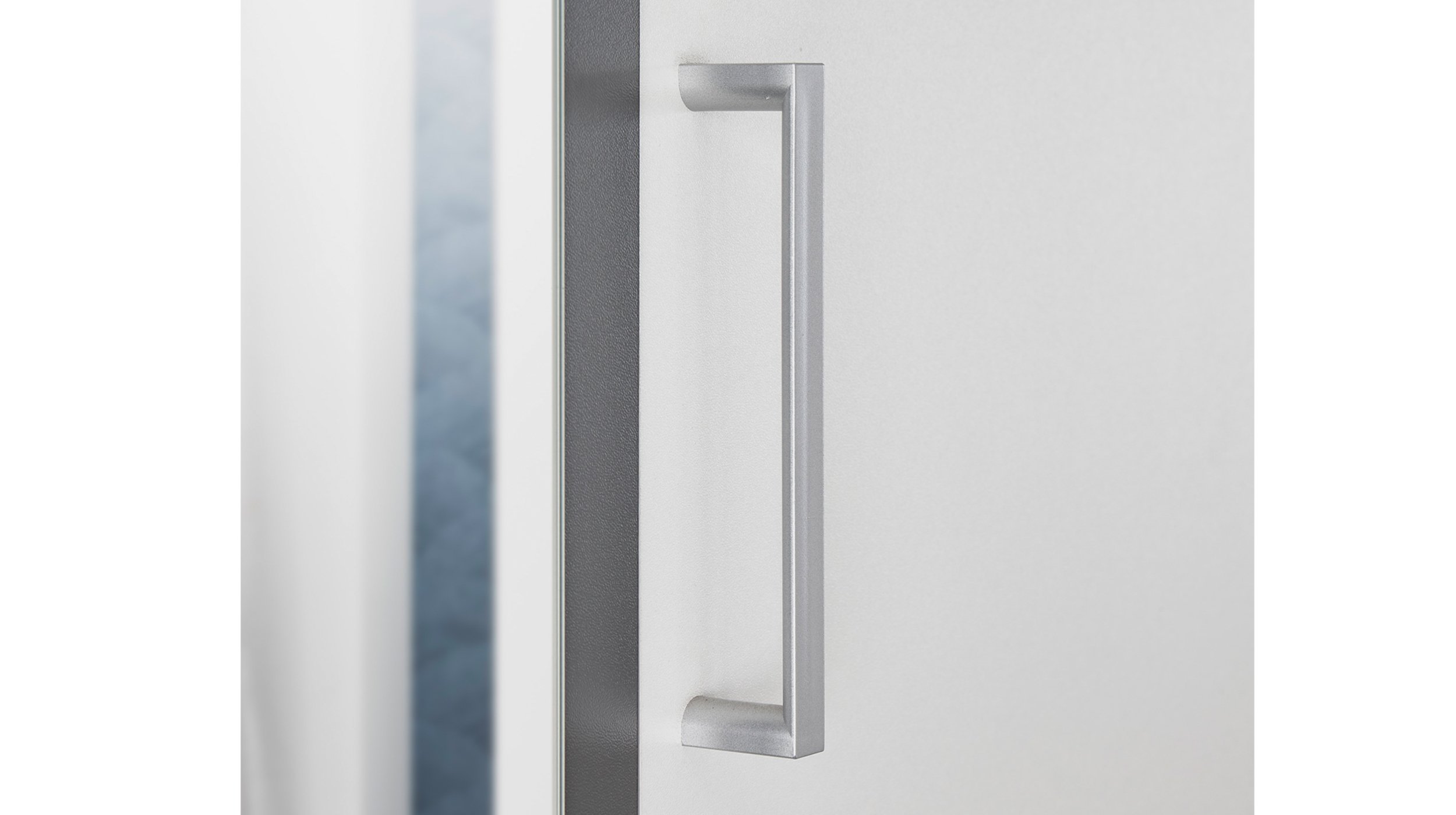 Kleiderschrank mit Spiegel - weiß - graphit - 120 cm - HANAU