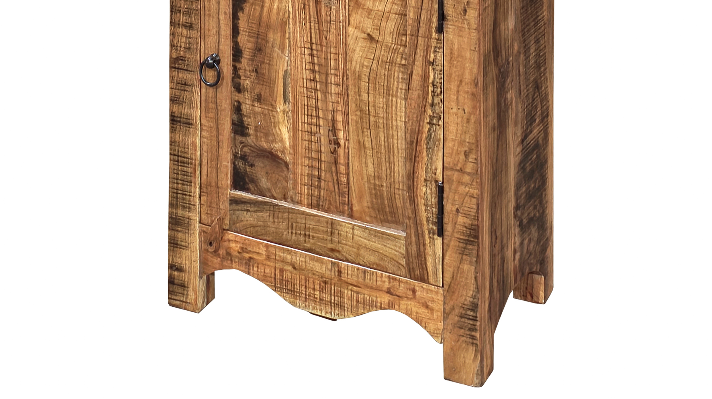 Vitrine mit Glastür Akazie massiv lackiert montiert 60 cm - ACANO