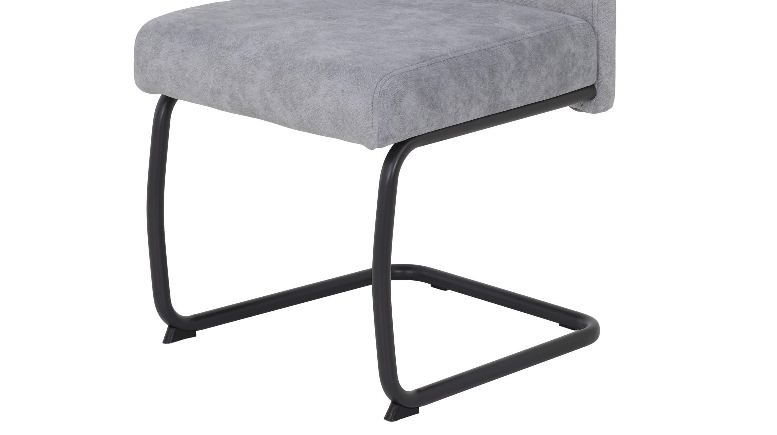 Schwingstuhl grau mit Taschenfederkern-Polsterung - Luxus Komfortsitz - LAURINA