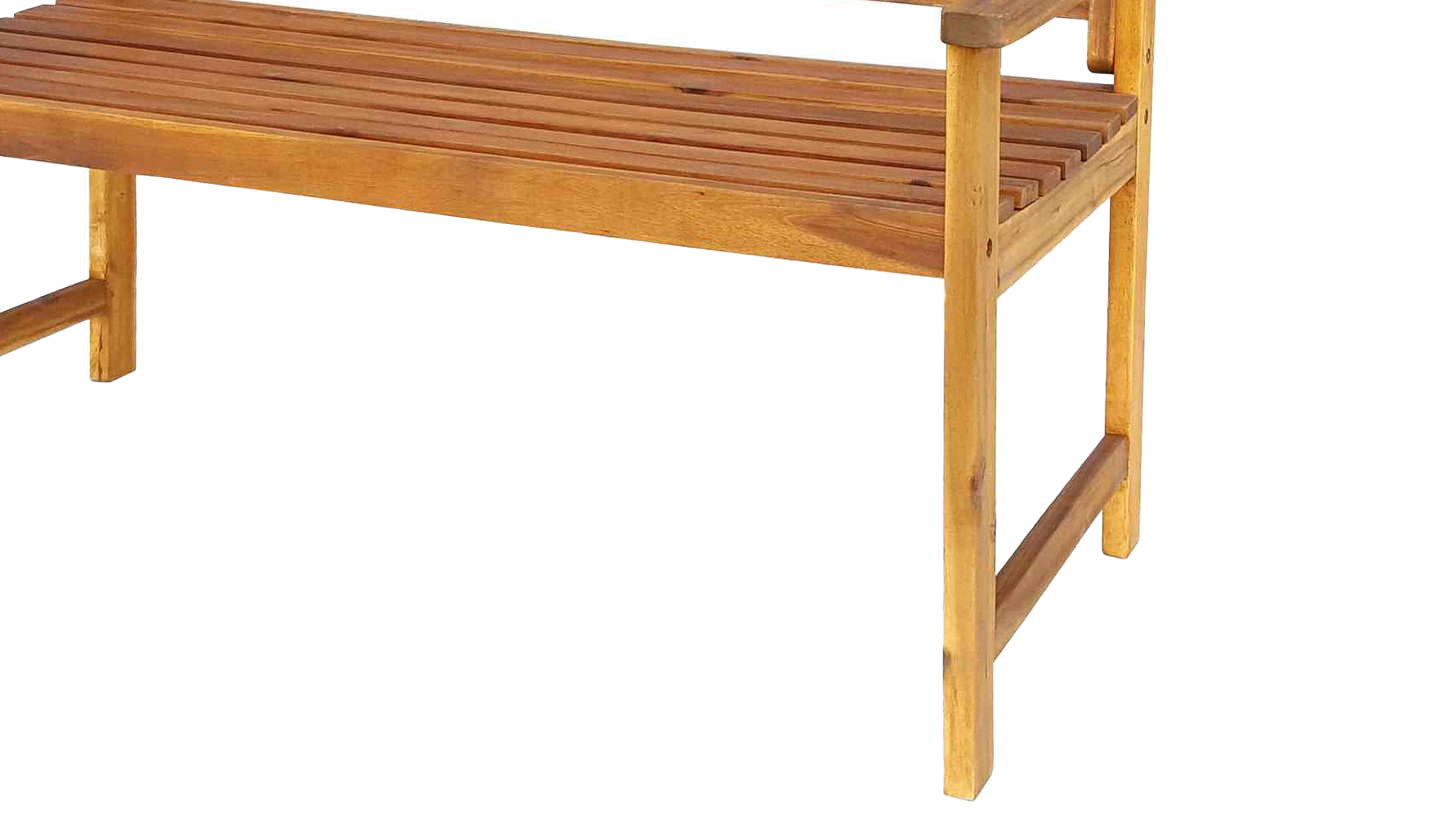 Gartenbank Akazie geölt mit Armlehnen - 118 cm - VERA