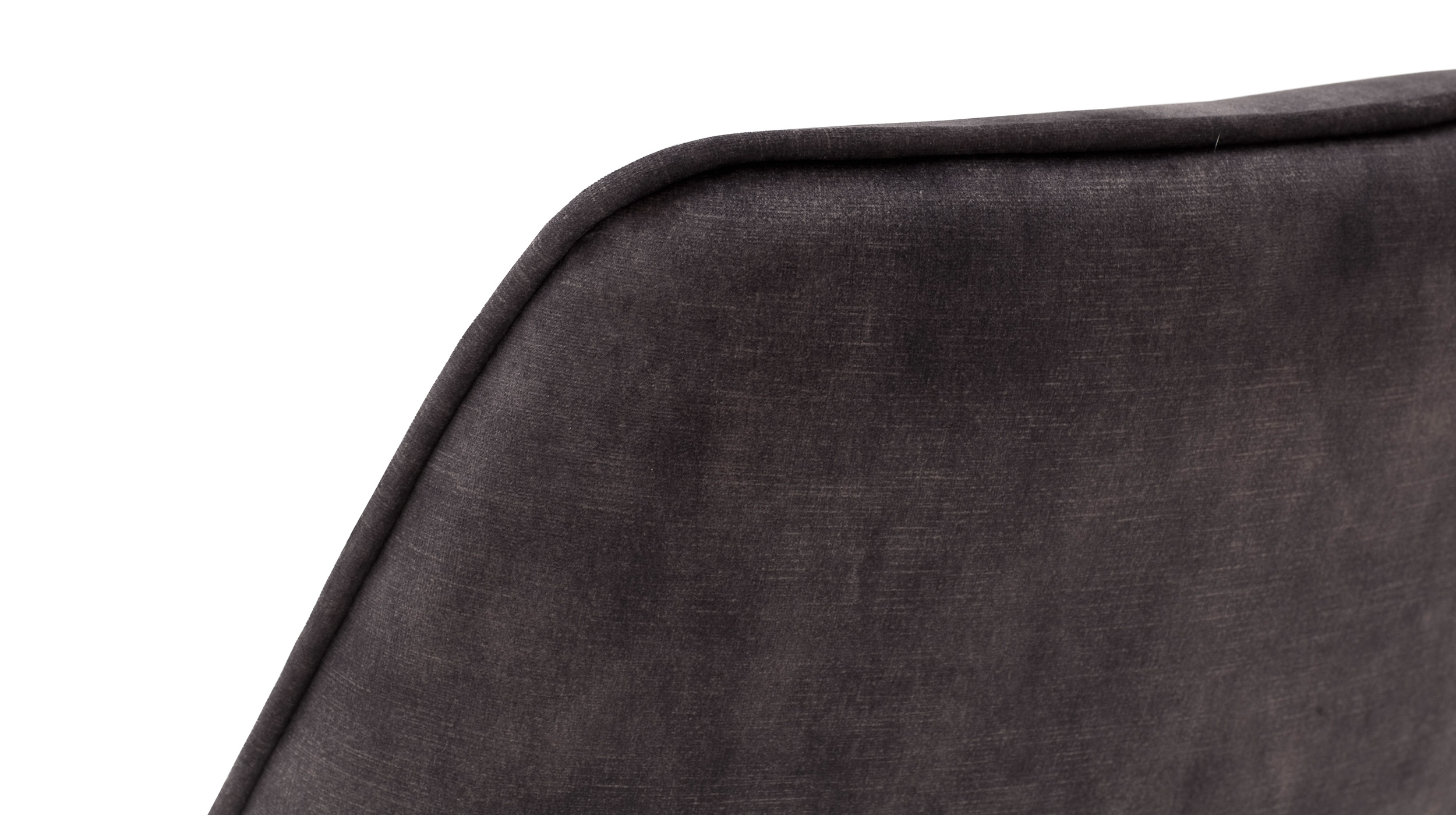 Polsterstuhl anthrazit Metallgestell Velours Optik drehbar - OTTAWA