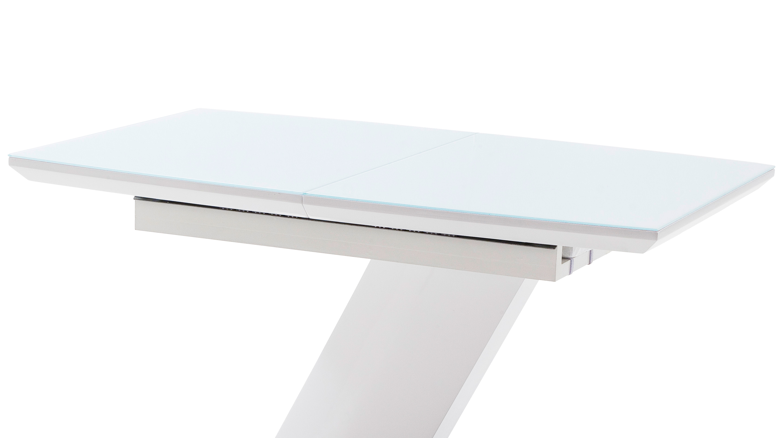 Esstisch 140 - 180 cm ausziehbar weiß hochglanz - GELINA