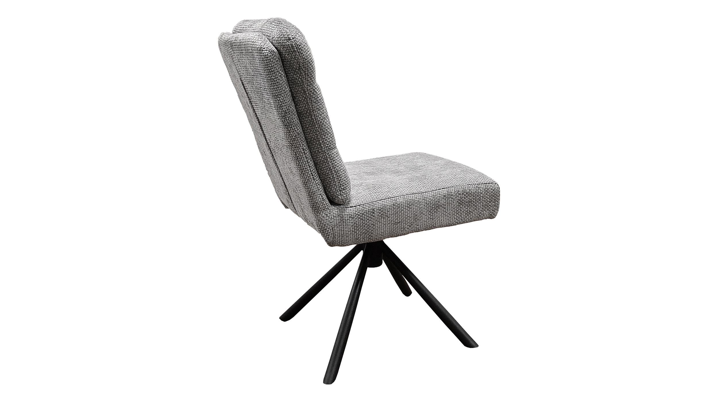 Polsterstuhl grau Drehstuhl Taschenfederkern Chenille - HEDIA