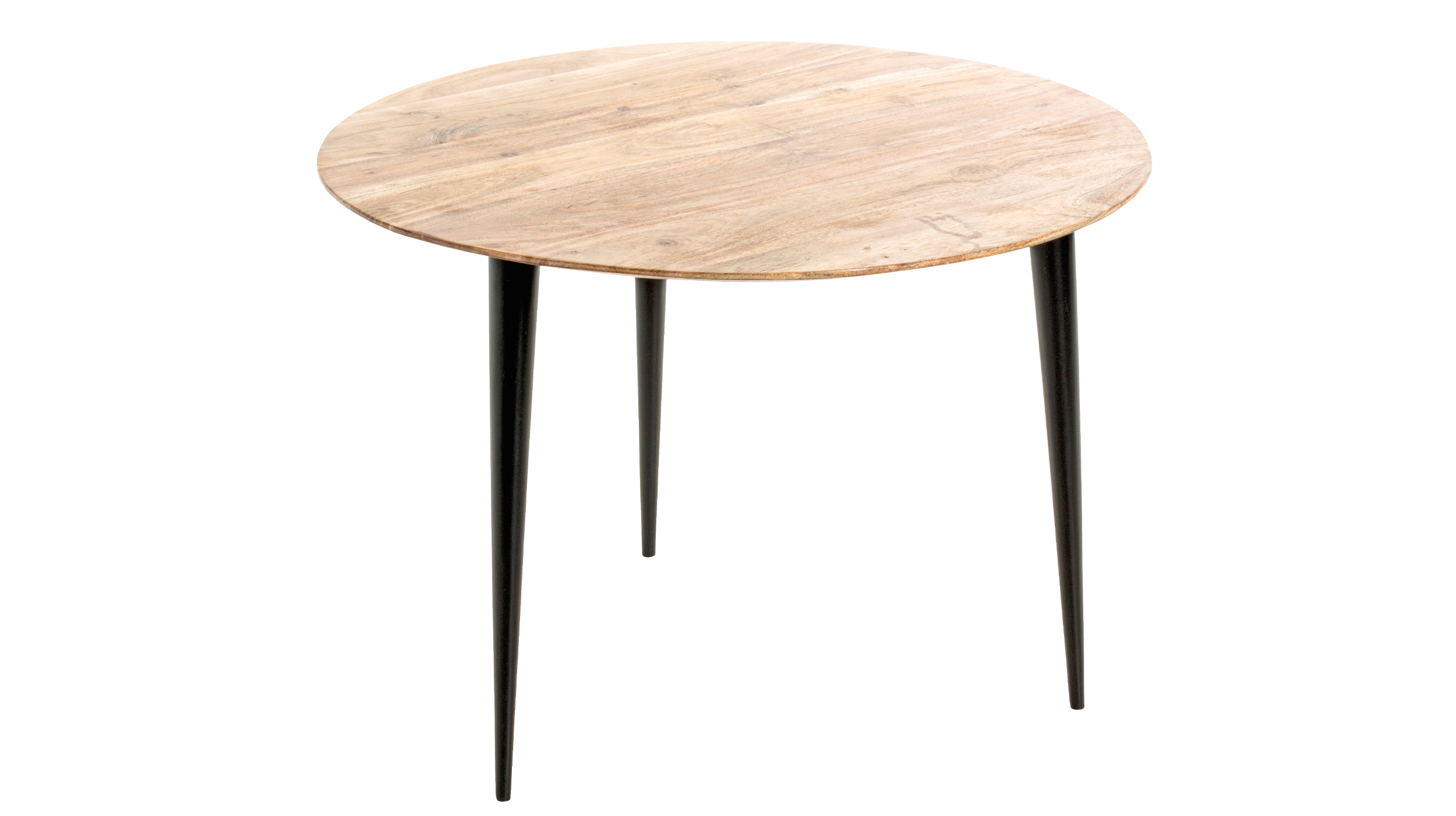 Beistelltisch Akazie massiv natur - rund - 50 x 41 cm - KALKUTTA