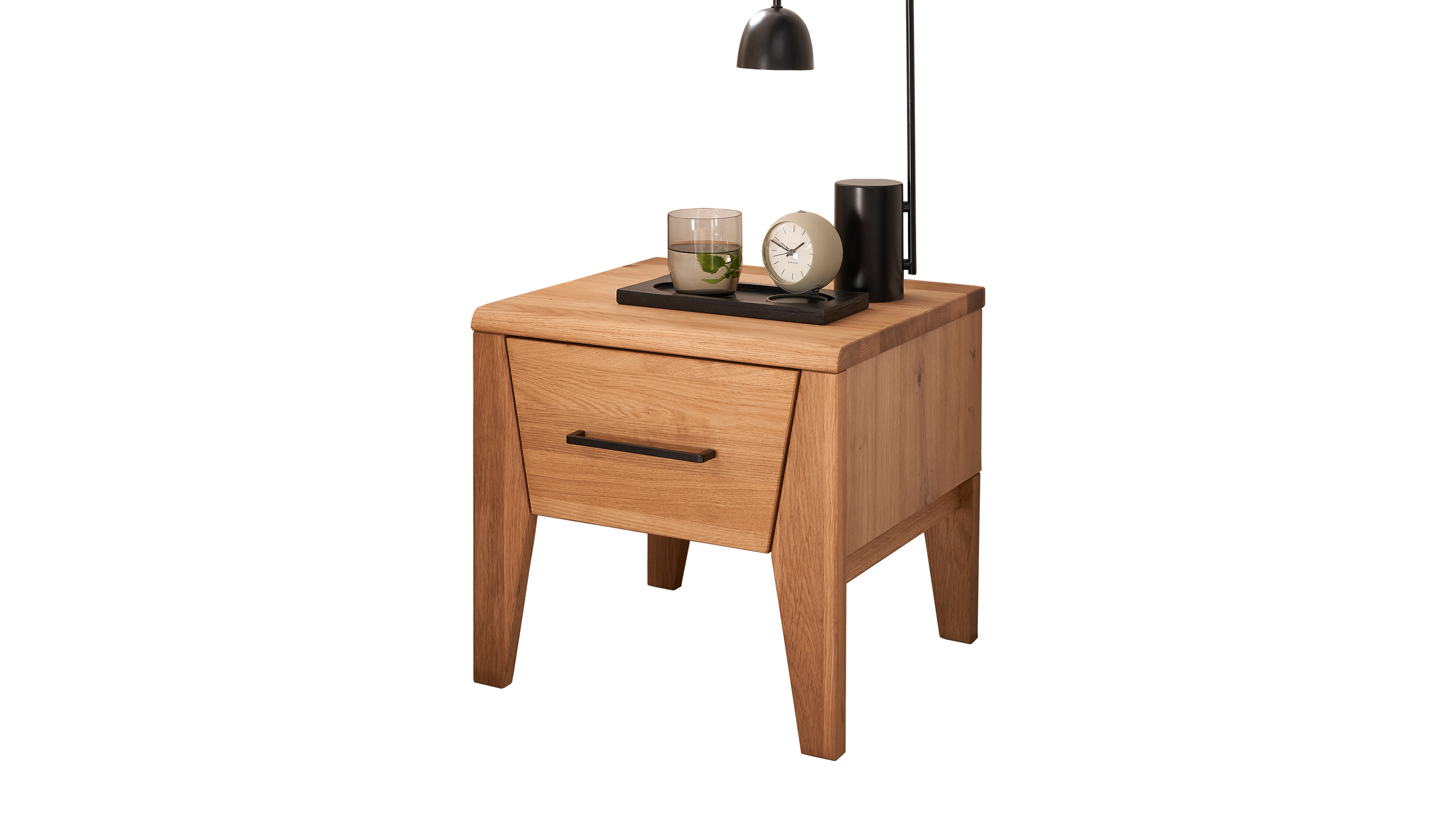Nachttisch Wildeiche geölt teilmassiv 45 x 42 cm - VEGARD