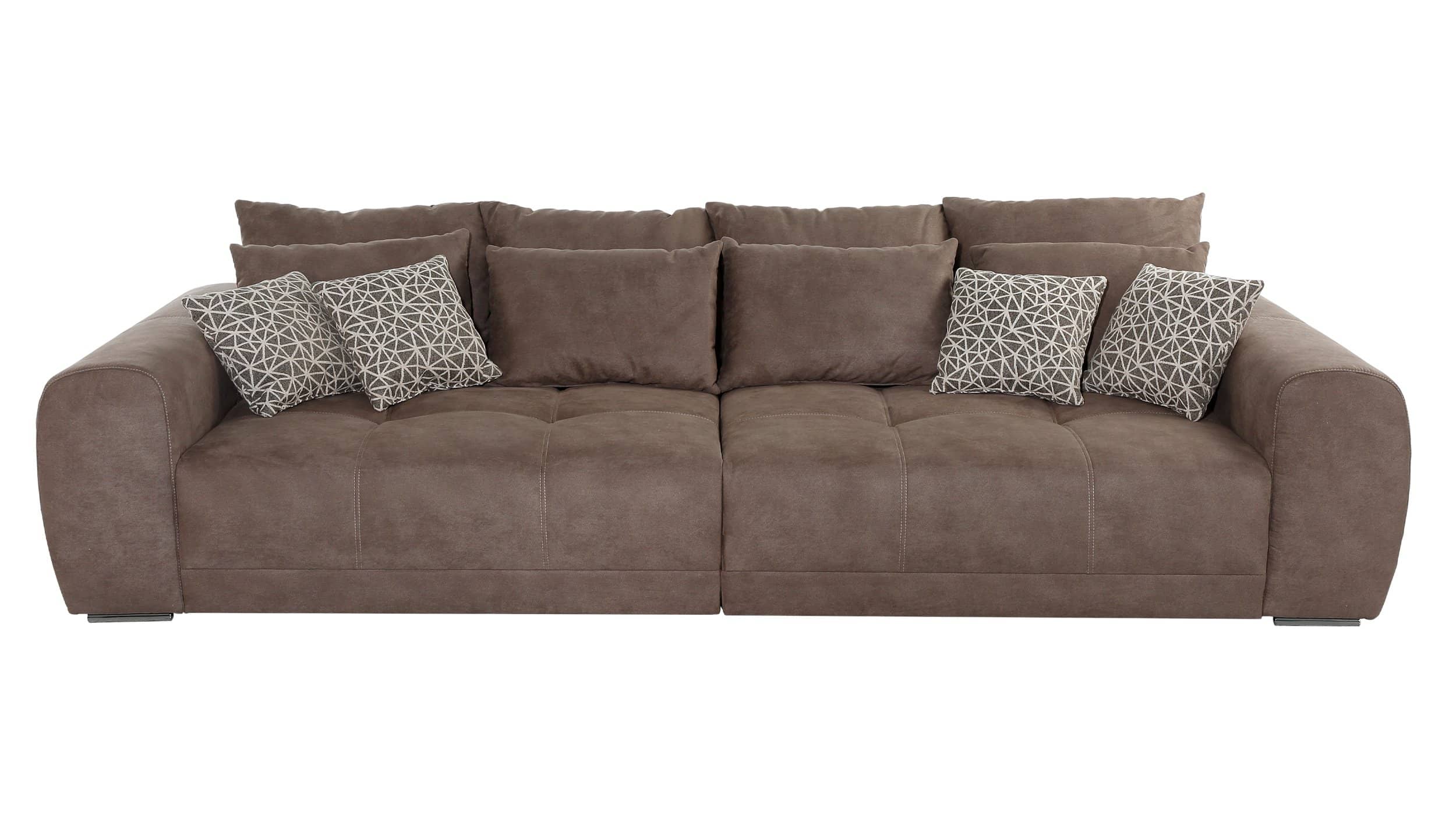 Big Sofa mit Federkern braun 306 cm - MOLDAU