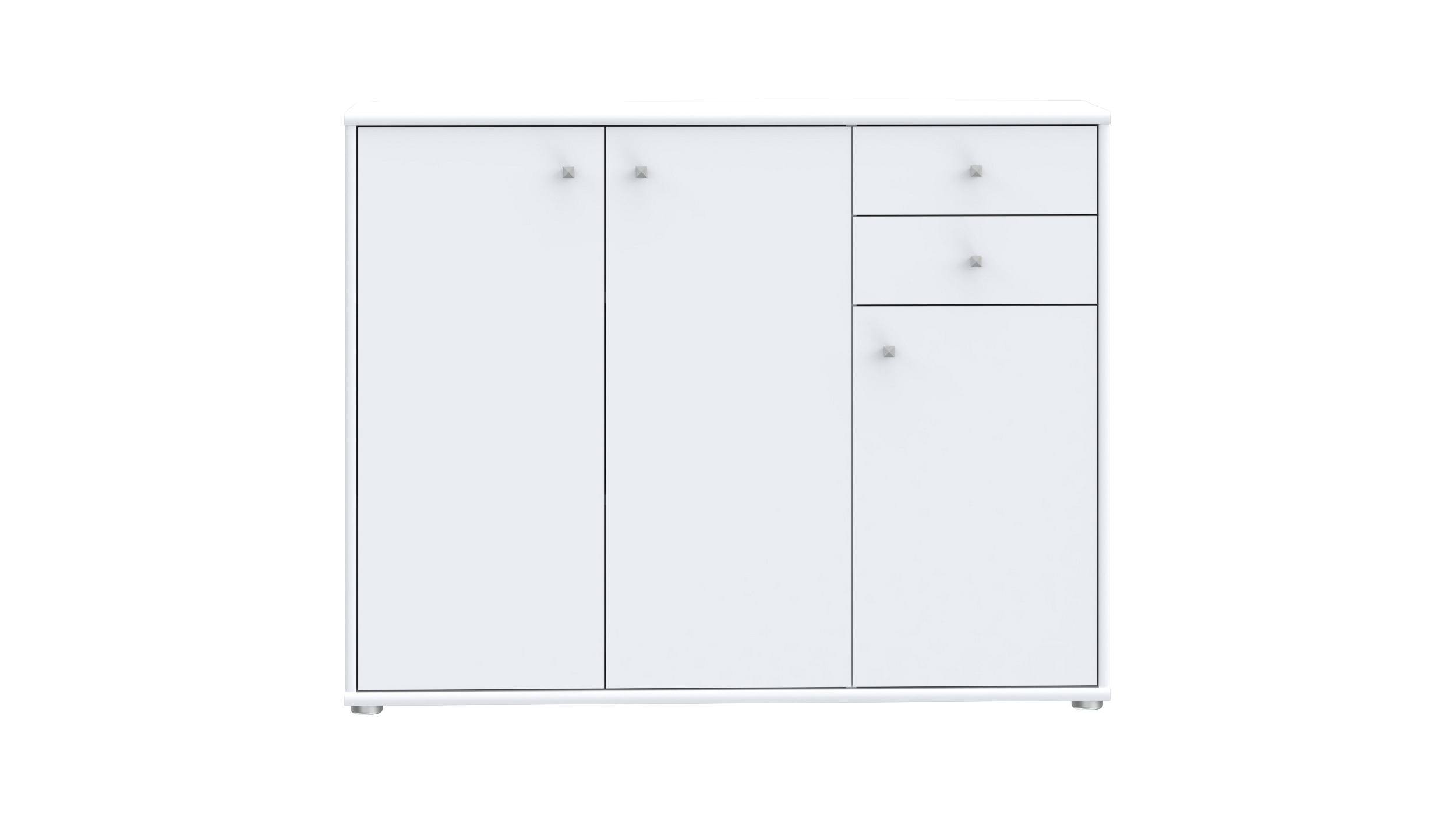 Kommode mit Schubladen weiß 109 cm - TEMPRA