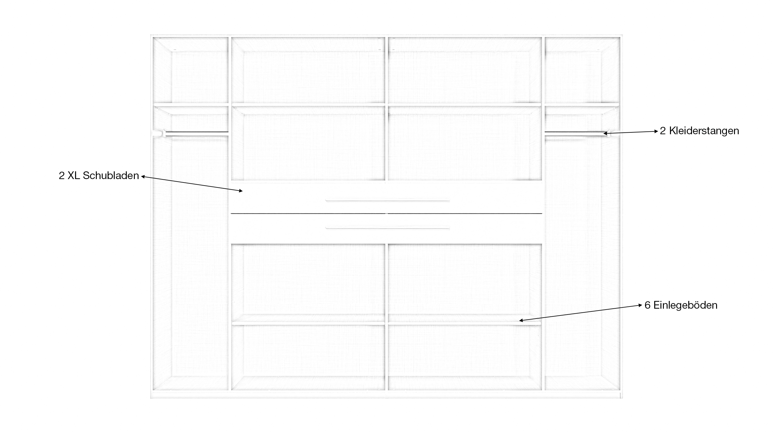 Kleiderschrank beige Artisan Eiche 270 cm 10-türig - DIGIT
