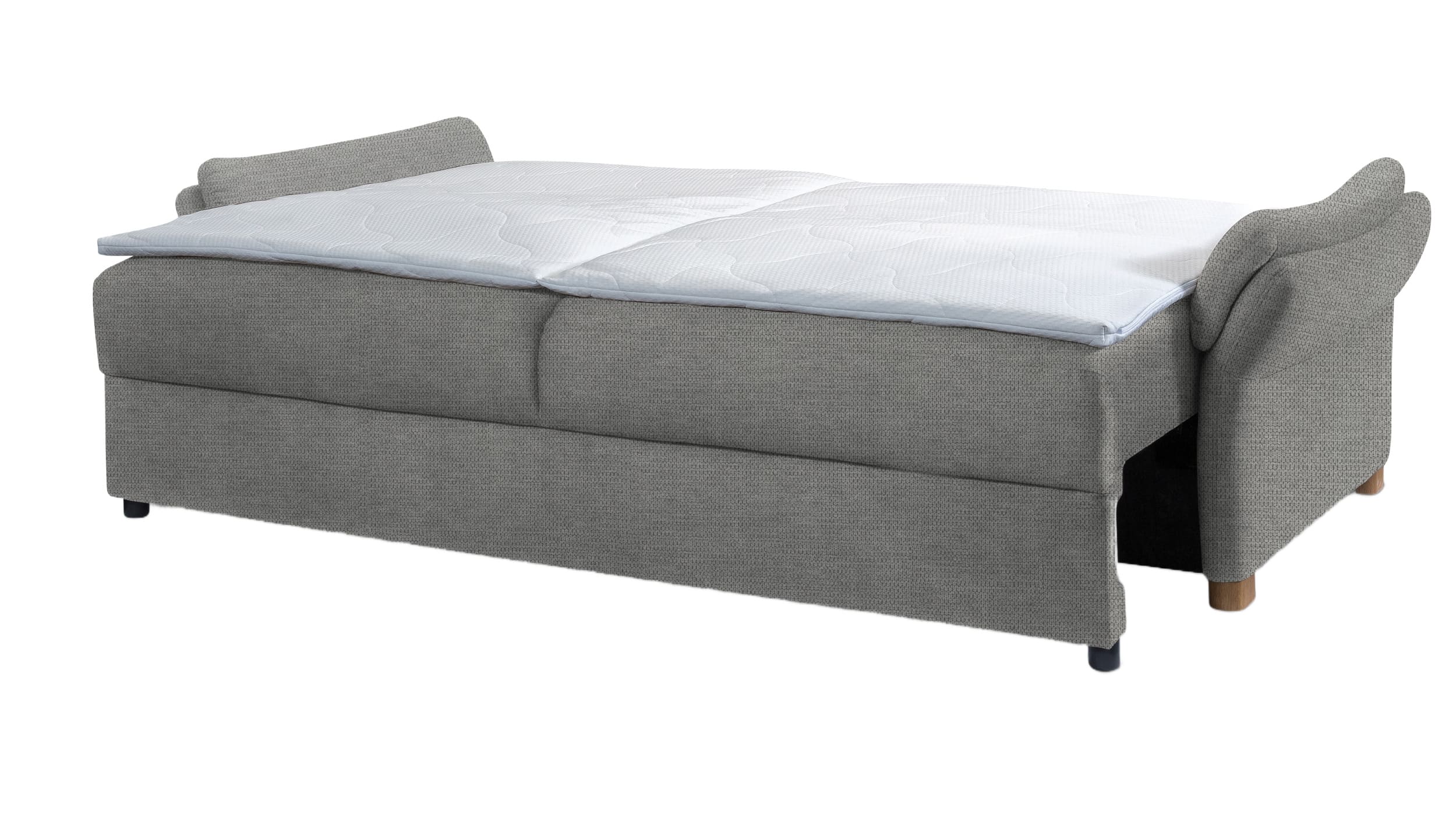 Schlafsofa mit Bettkasten grau 242 x 104 cm - ANDREW 