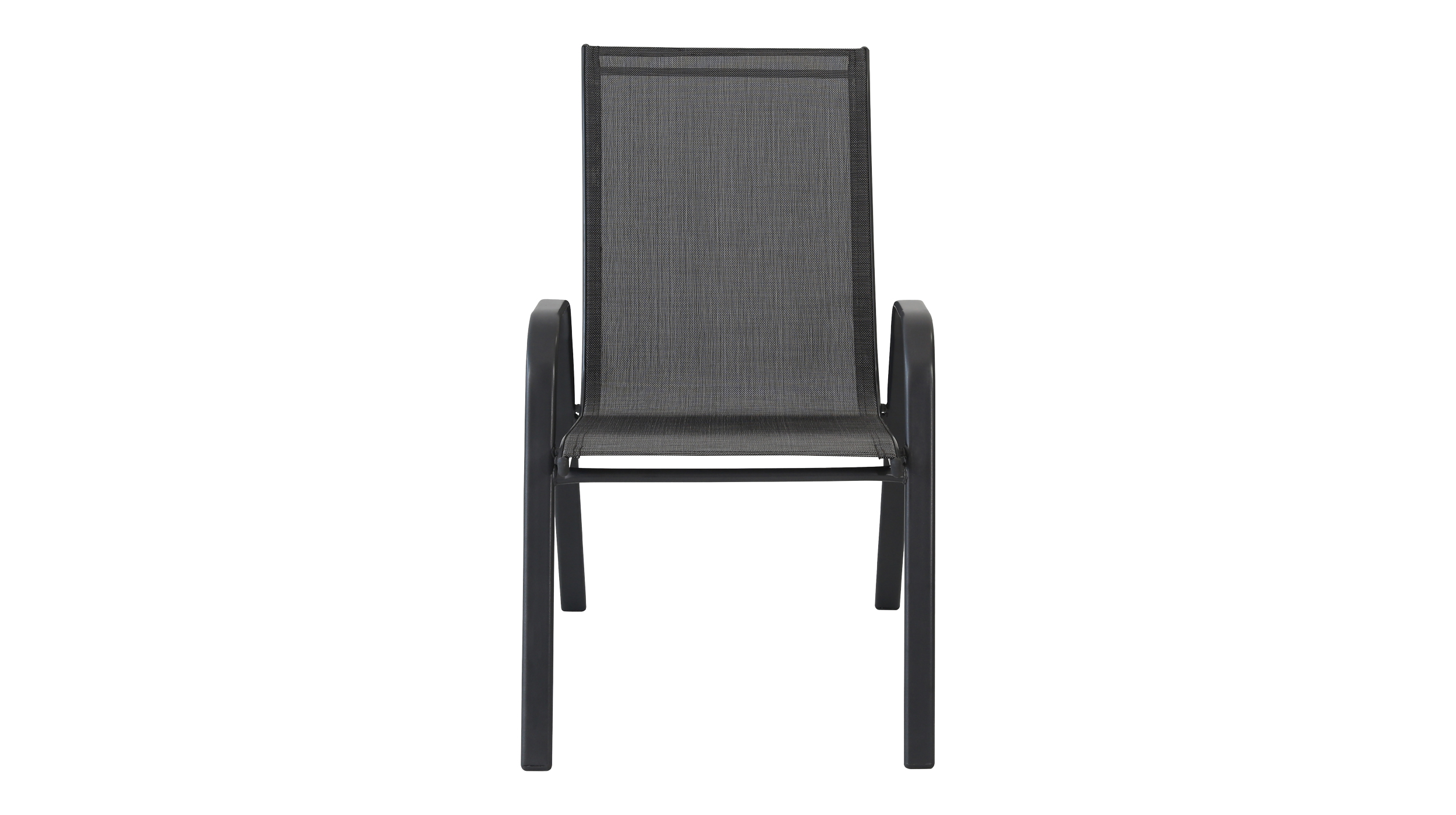 Gartenstuhl mit Armlehnen schwarz stapelbar - SOLEN