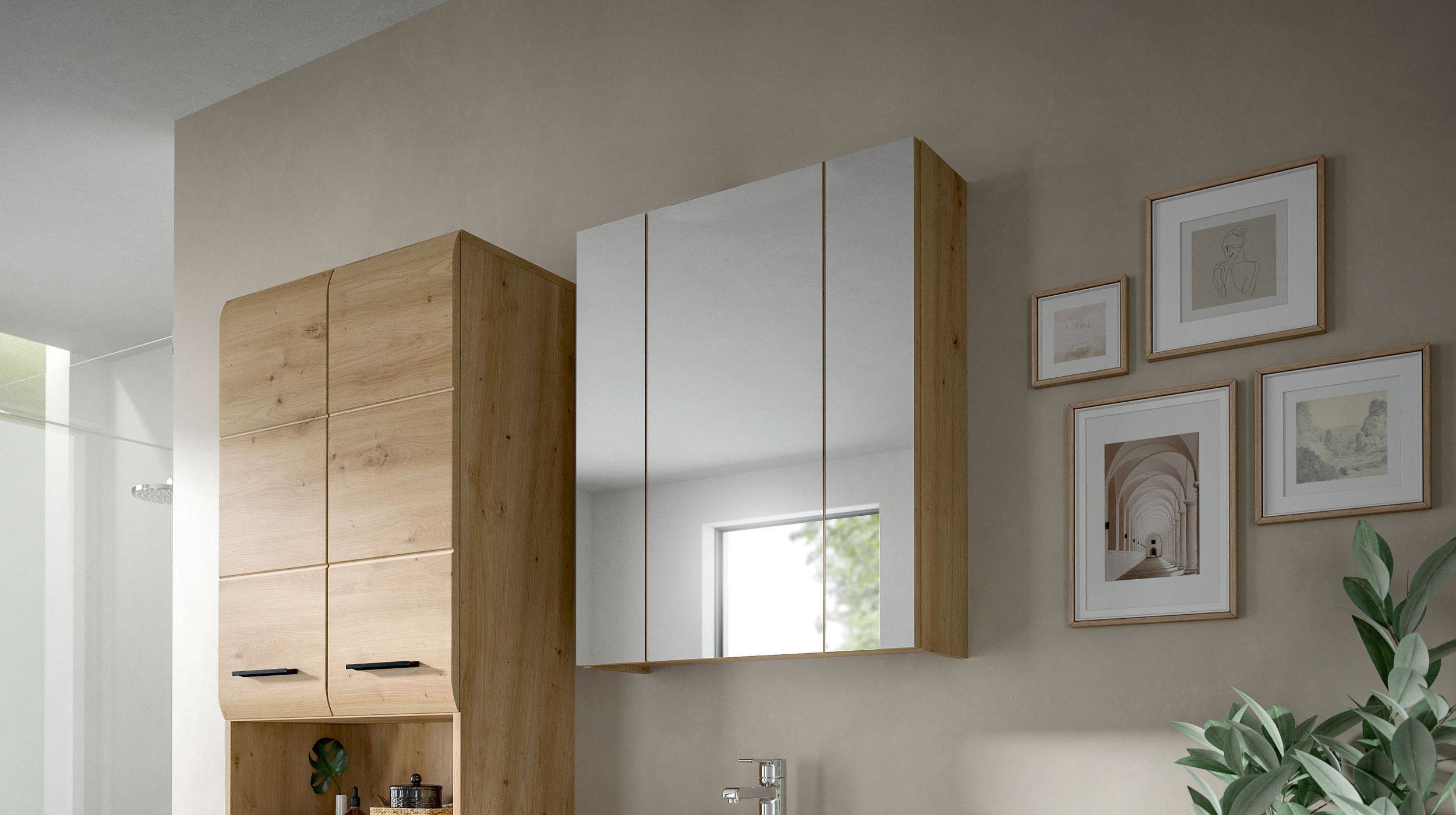 Spiegelschrank Artisan Eiche 60 cm - ICE