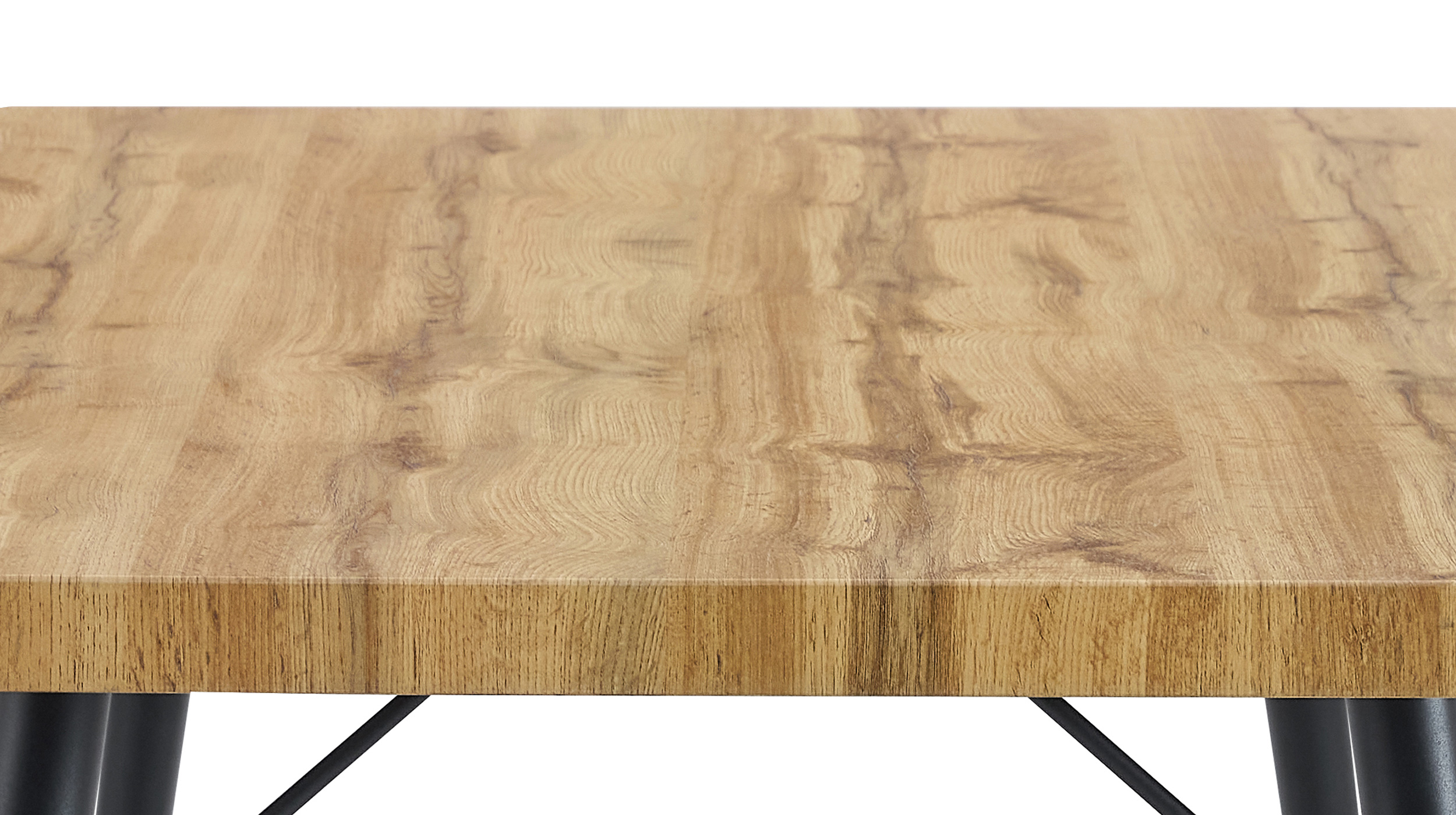 Esstisch Baumkantentisch Optik 180 x 90 cm Wildeiche - TAILIN
