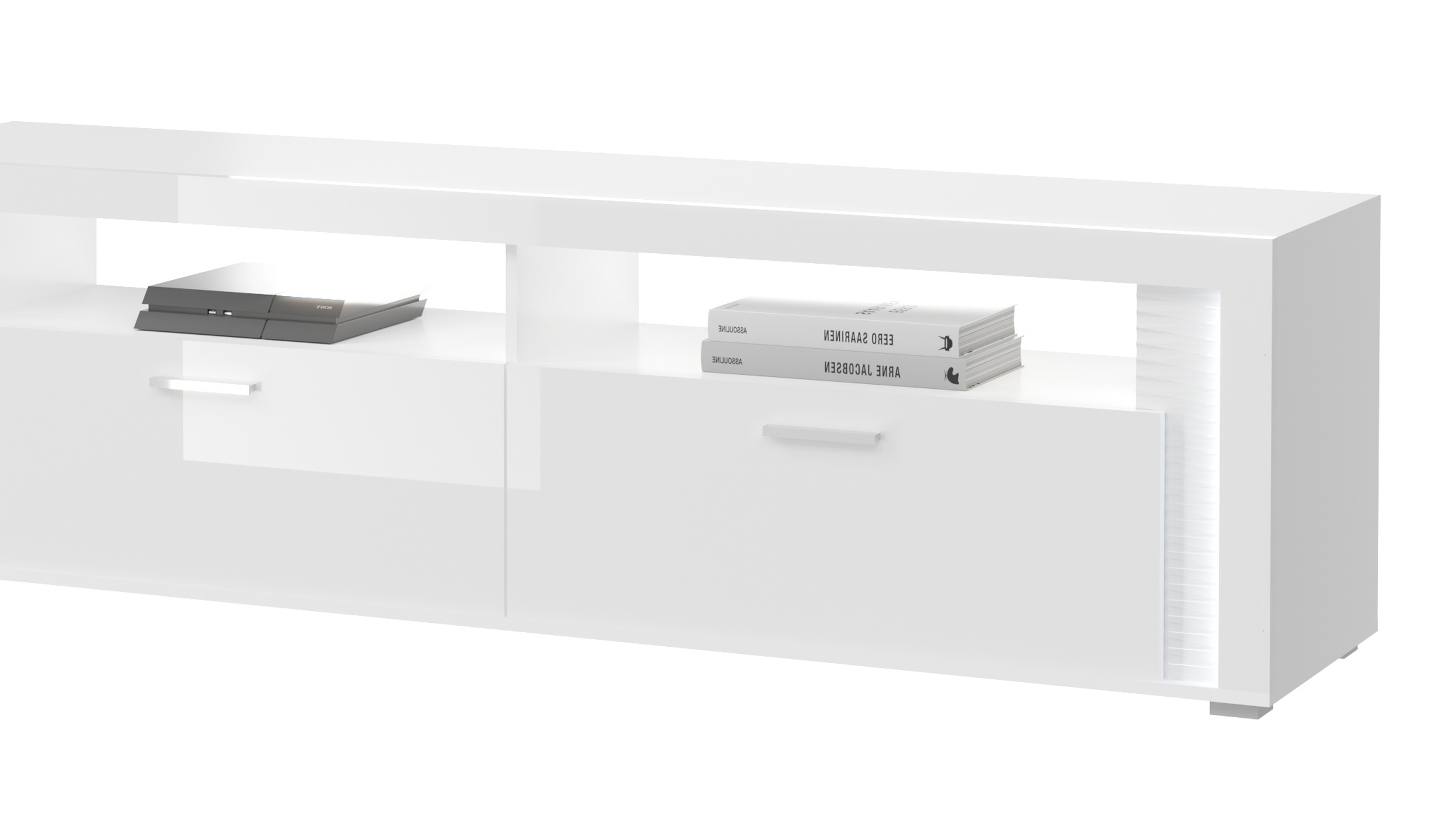 TV-Lowboard weiß hochglanz 201 cm - SKYLIGHT
