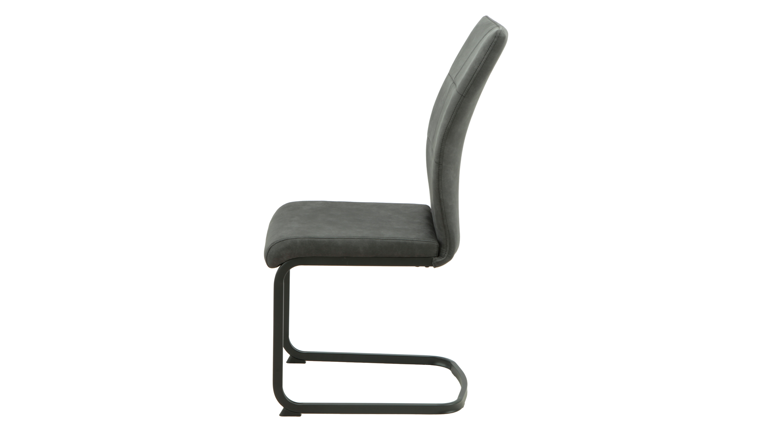 Schwingstuhl für Esszimmer anthrazit mit Microfaser - MELANIE