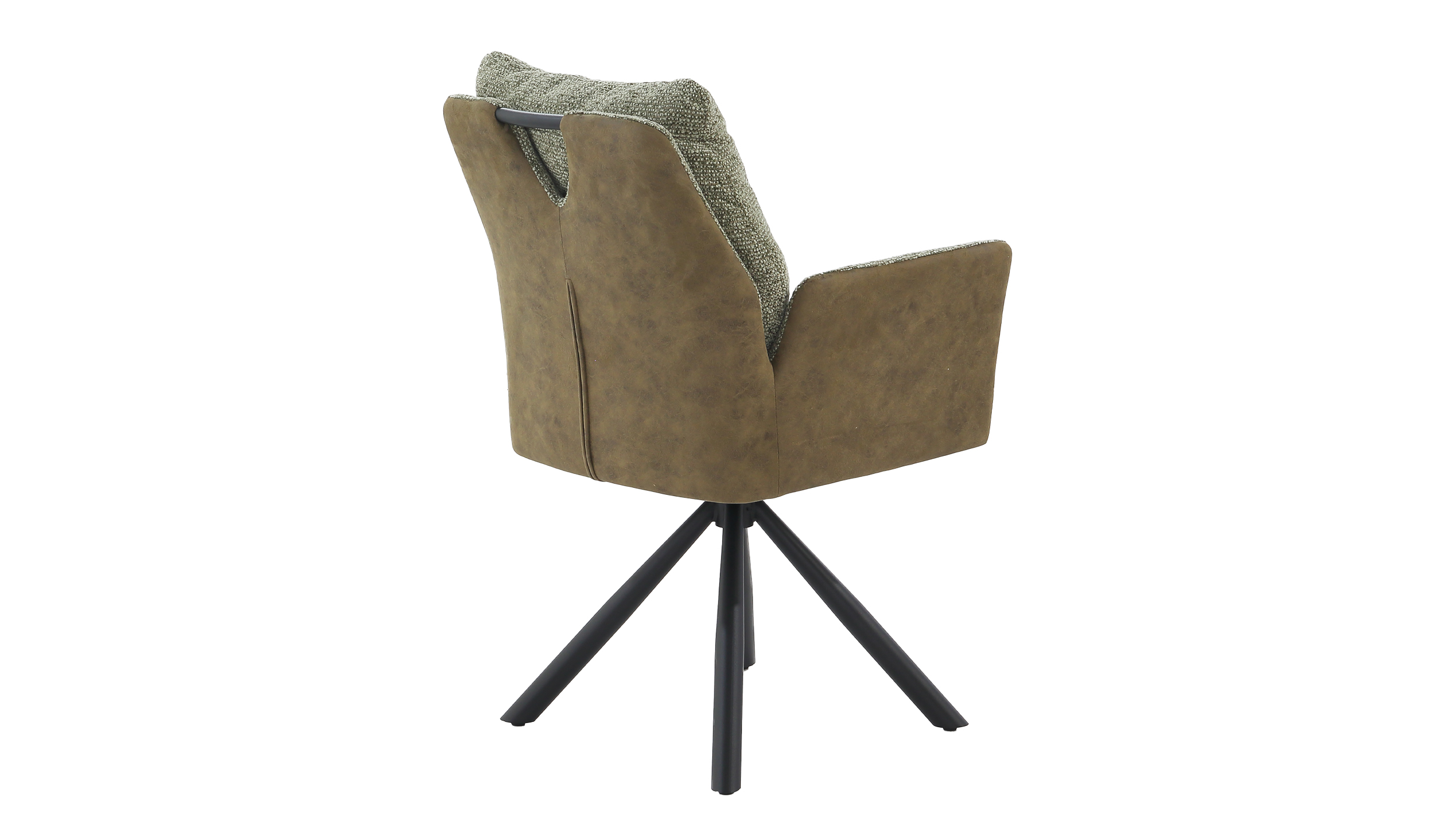 Armlehnstuhl grün Webstoff Microfaser Taschenfederkern - SHELBY