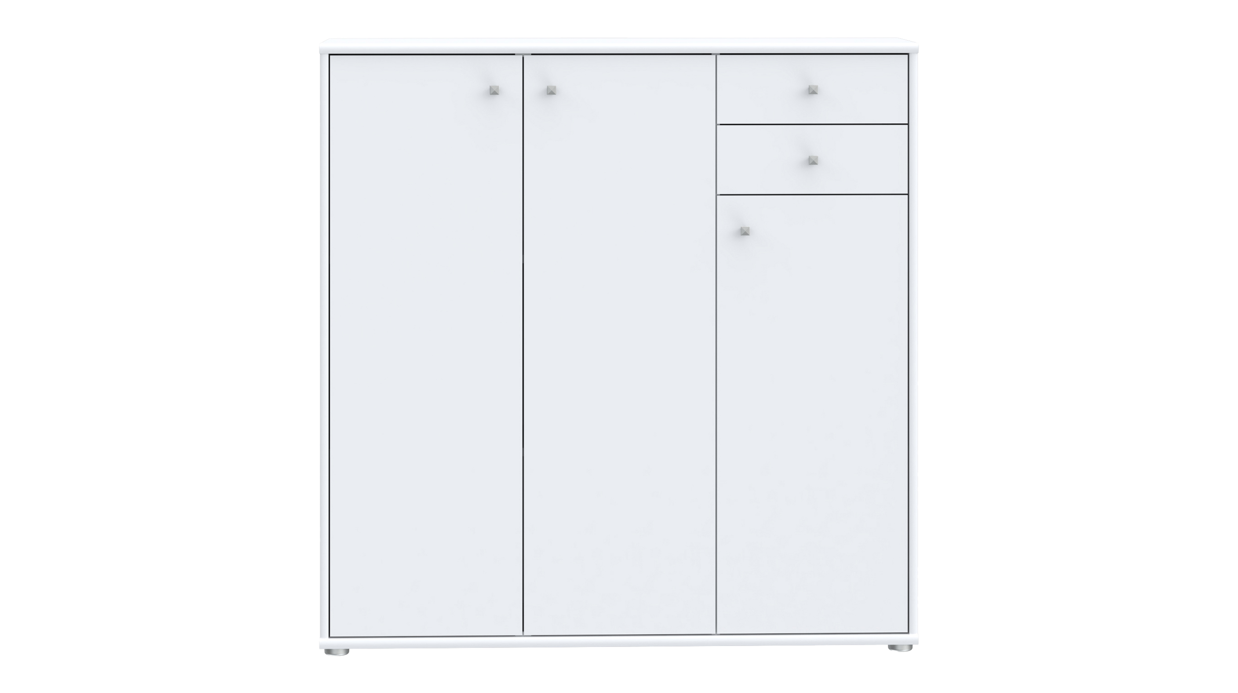 Kommode mit Schubladen weiß 109 cm - TEMPRA