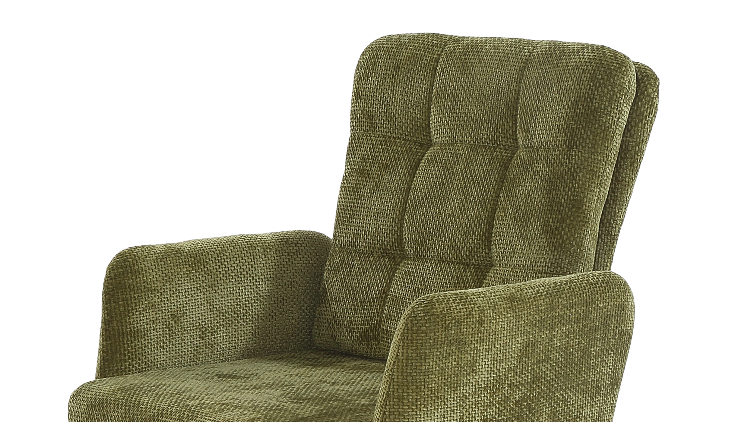 Armlehnstuhl grün Drehstuhl Taschenfederkern Chenille - HEDIA