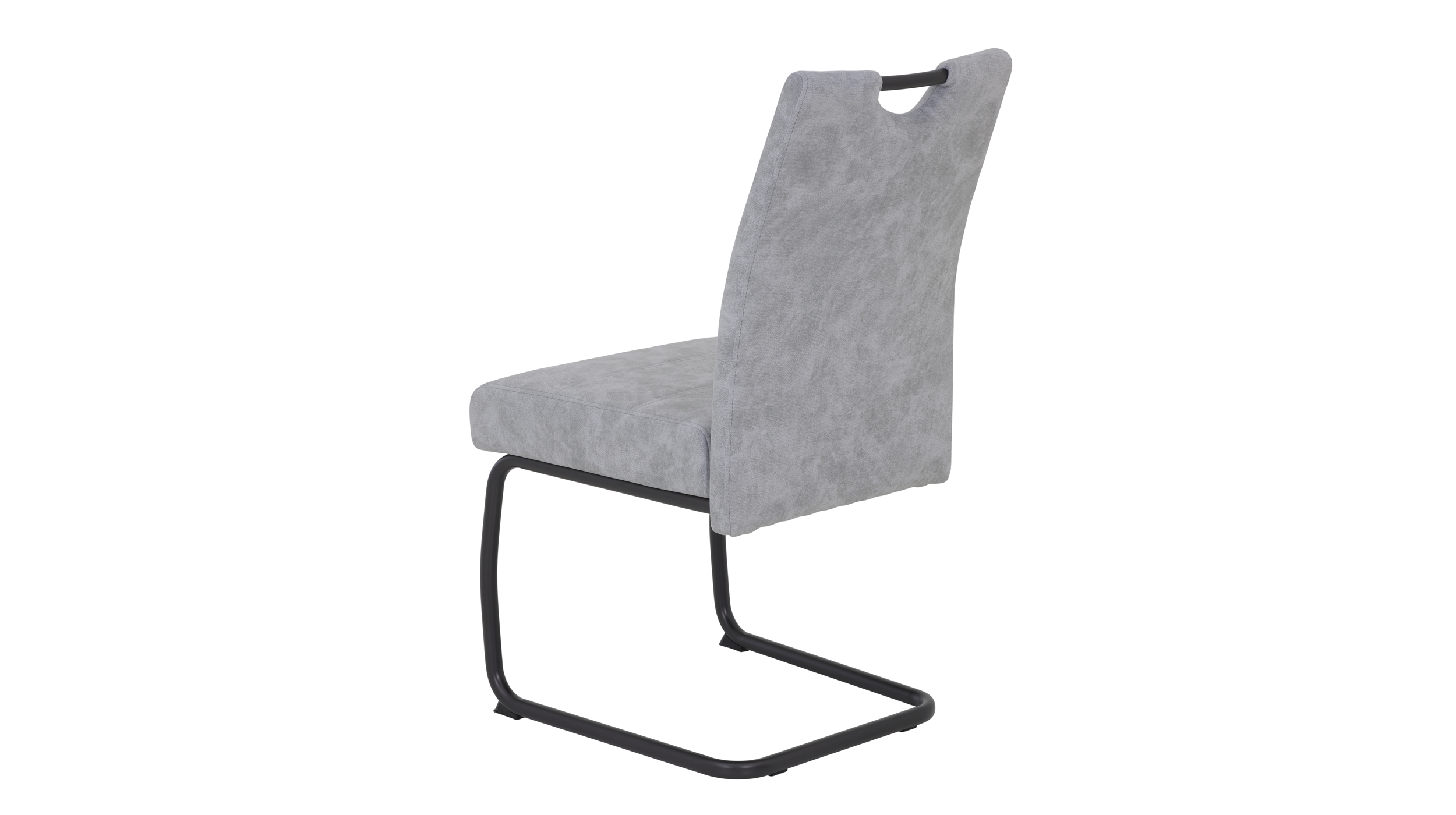 Schwingstuhl grau mit Taschenfederkern-Polsterung - Luxus Komfortsitz - LAURINA