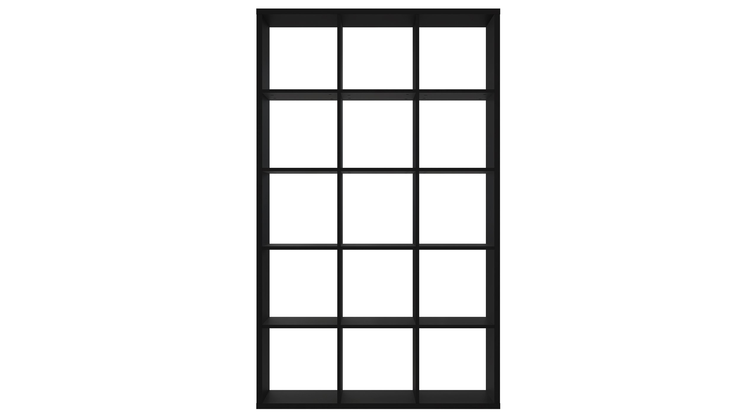 Raumteiler Regal schwarz 107 x 176 cm - 15 Fächer - MAURO
