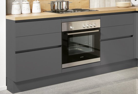 L-Küche 245 x 245 cm - inkl. Elektrogeräte - Küchenfronten hochglanz Lack - FLASH
