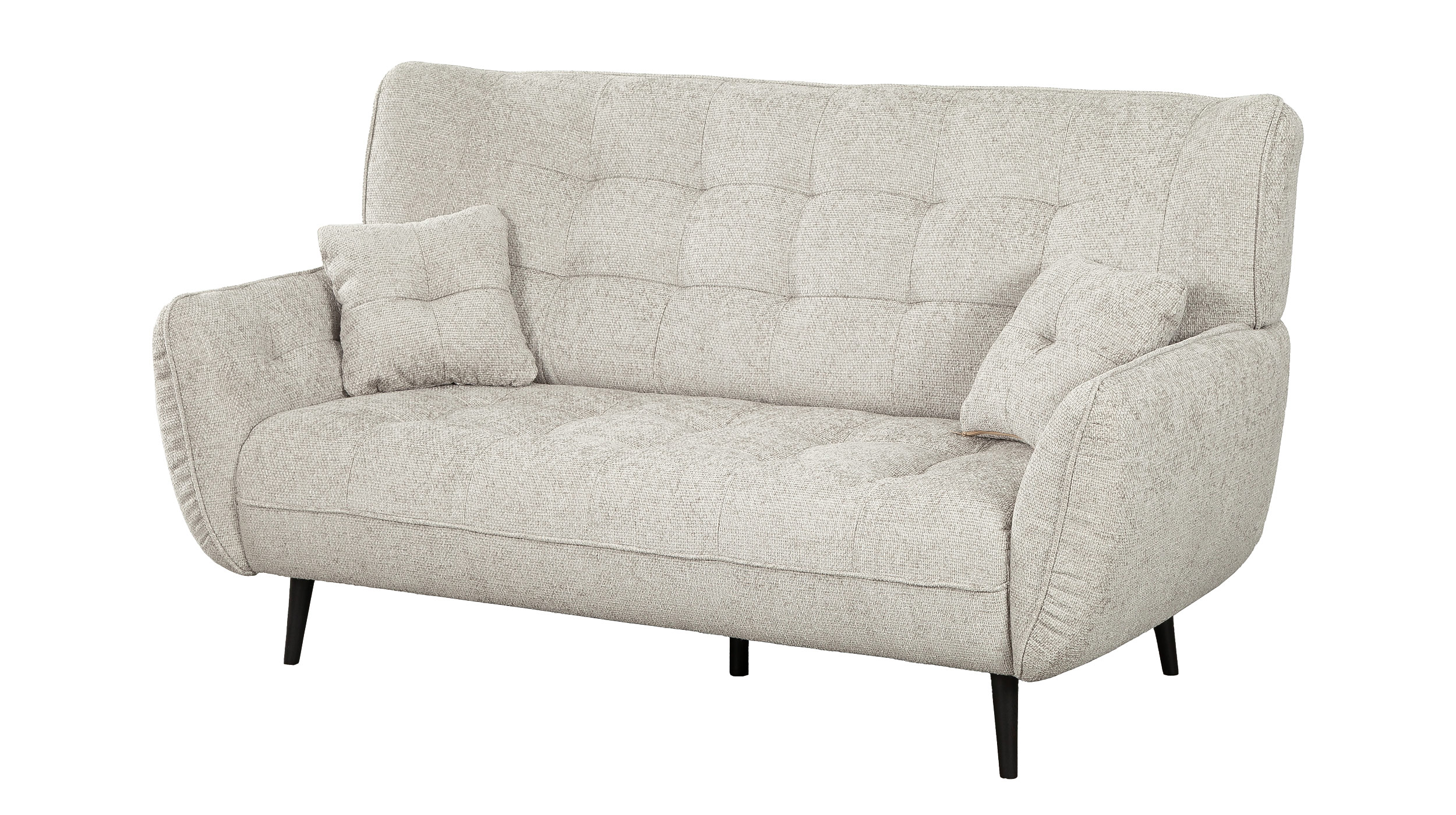Einzelsofa 2-Sitzer grau Webstoff 191 cm - NAMUR