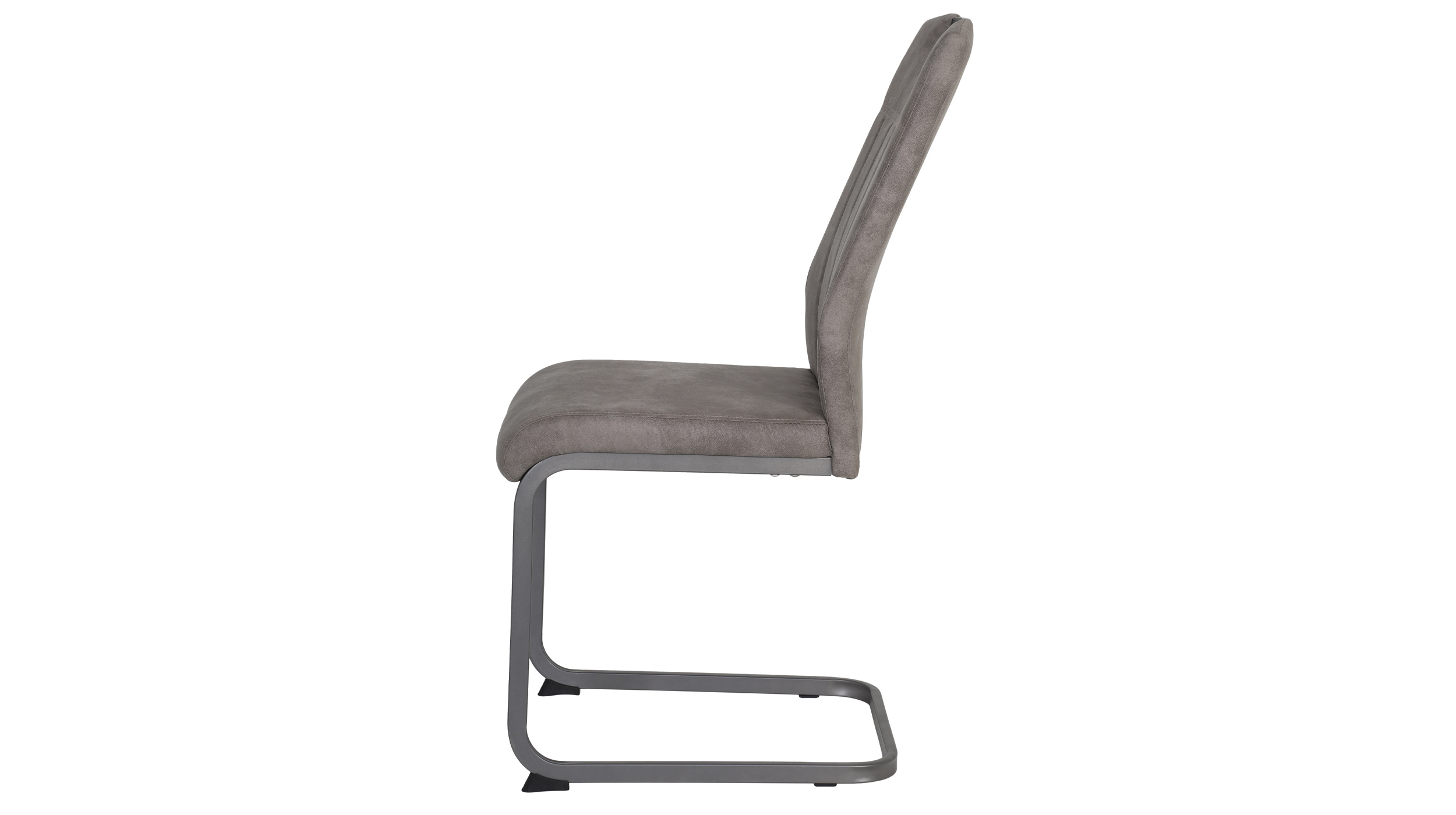 Moderner Schwingstuhl in grau aus Microfaser - CHRISTINA