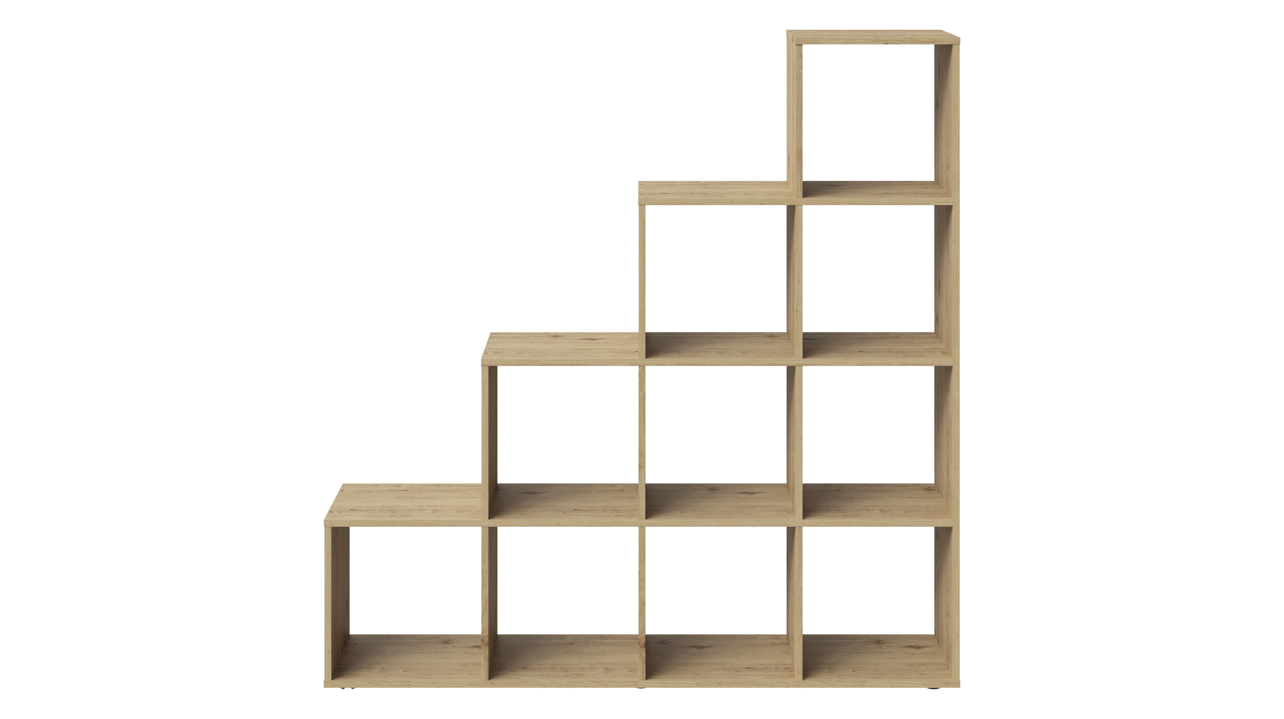 Raumteiler Artisan Eiche 139 x 142 cm - 10 Fächer - RIKU