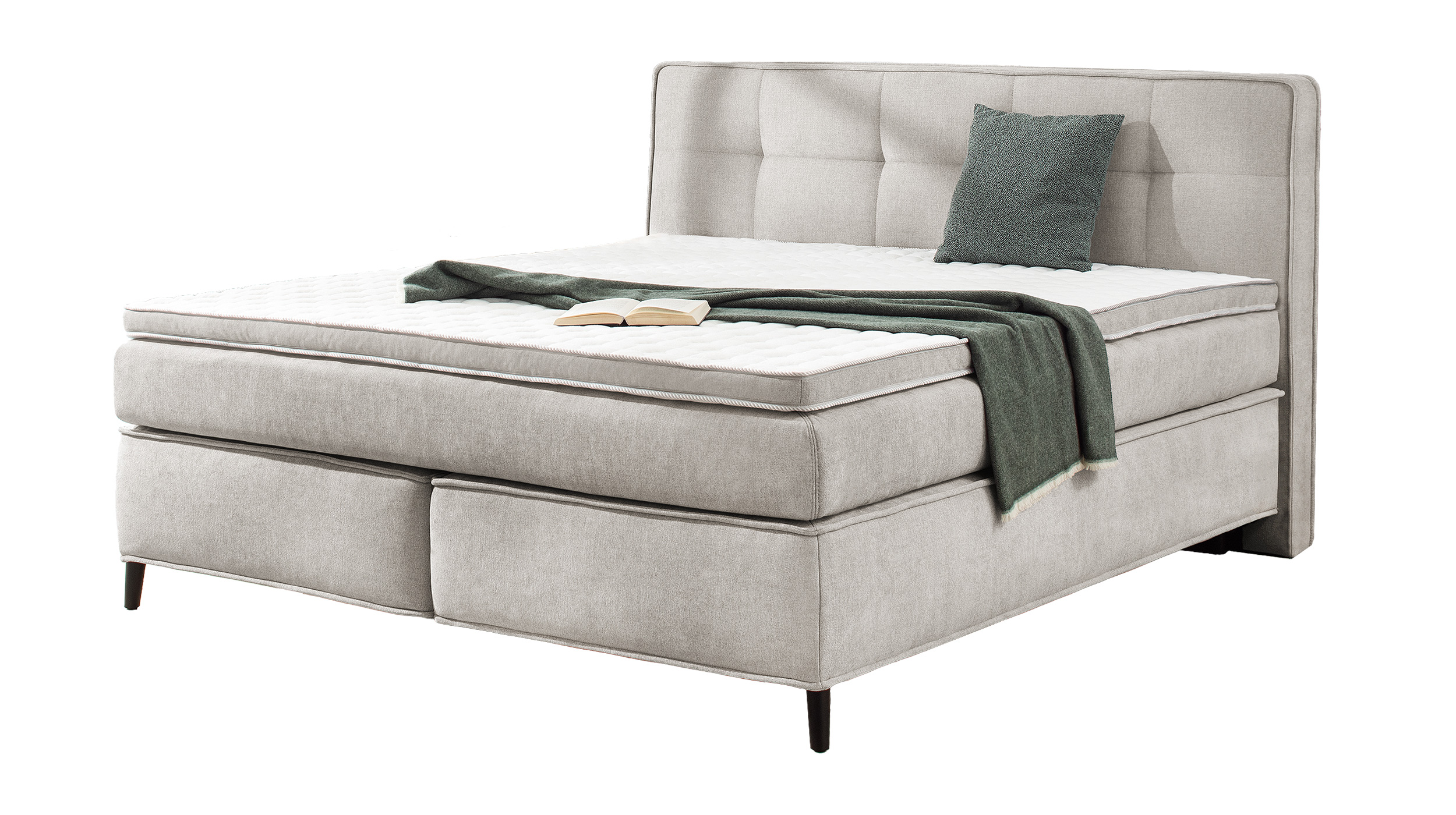 Boxspringbett 180 x 200 cm grau-beige - CAPELLO - MIX