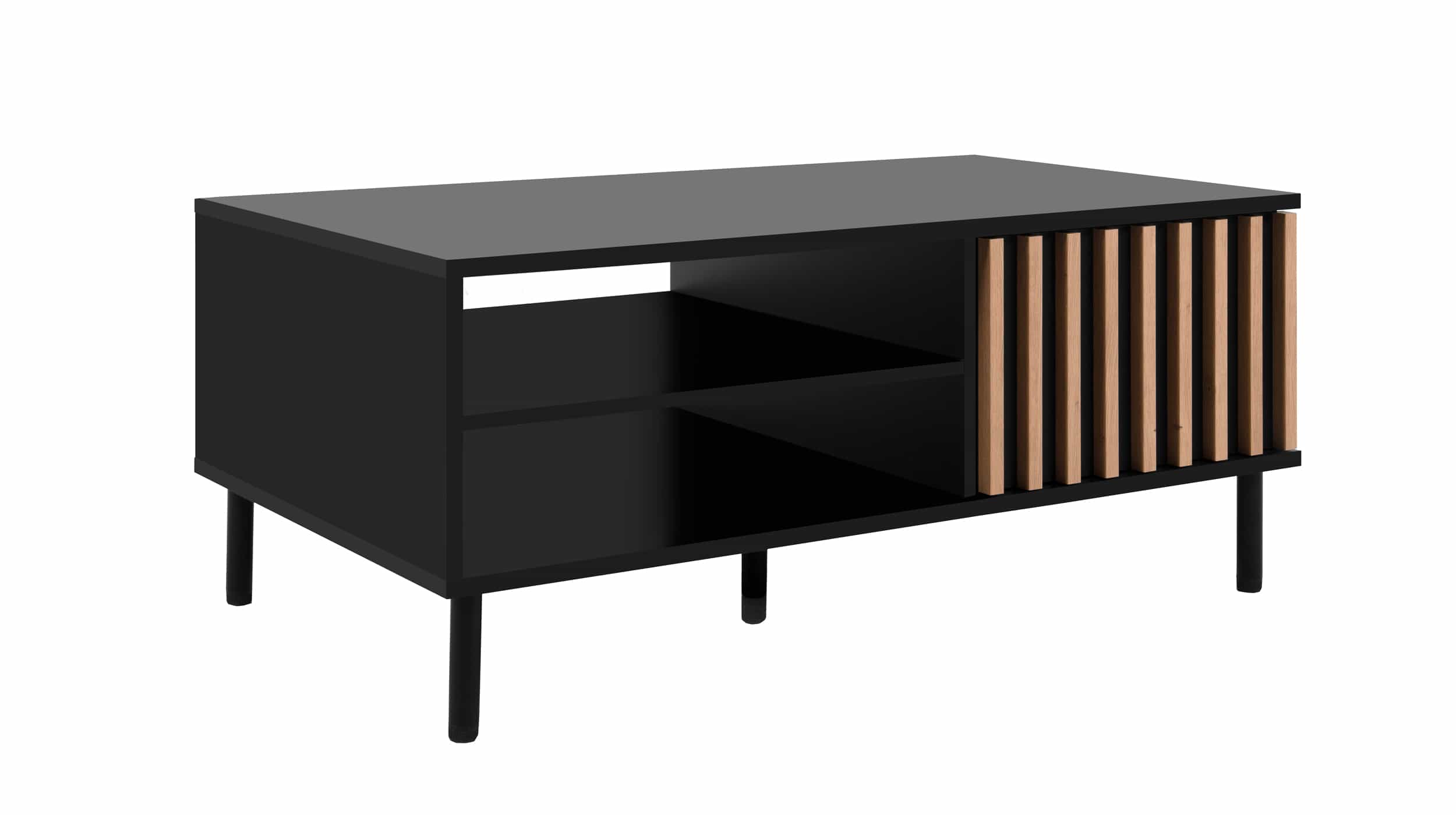 Couchtisch schwarz Artisan Eiche 110 x 67 cm - MONZA