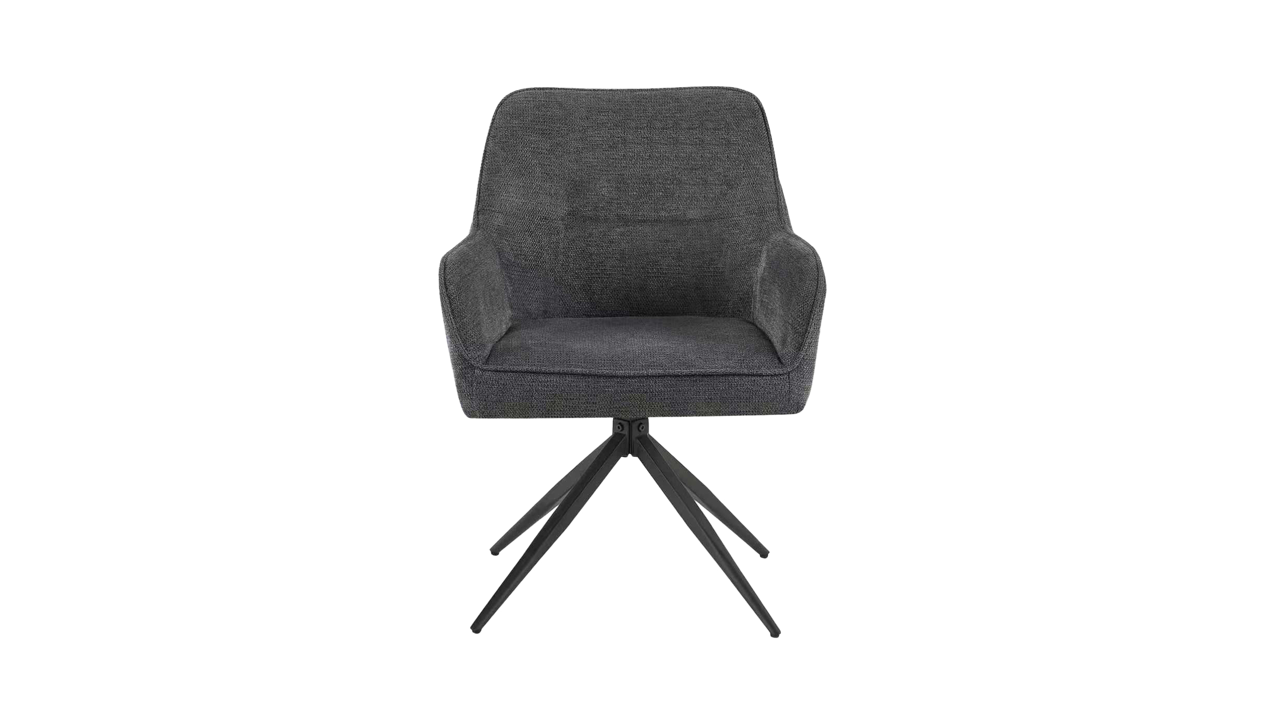 Armlehnstuhl anthrazit Webstoff  Drehstuhl Taschenfederkern - JETTE