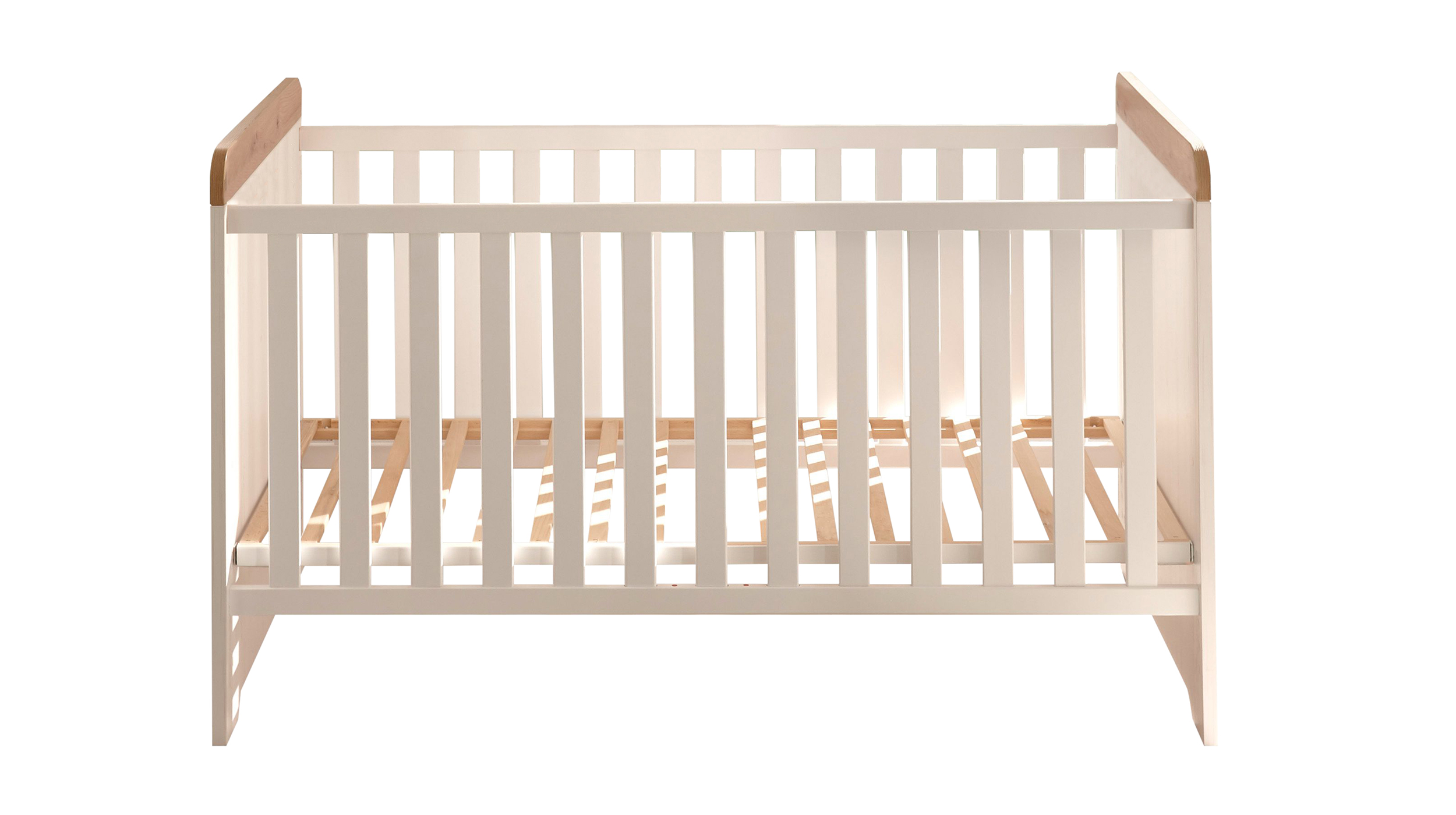 Kinderbett Babybett 70 x 140 cm weiß Anderson Pinie - JASMIN 