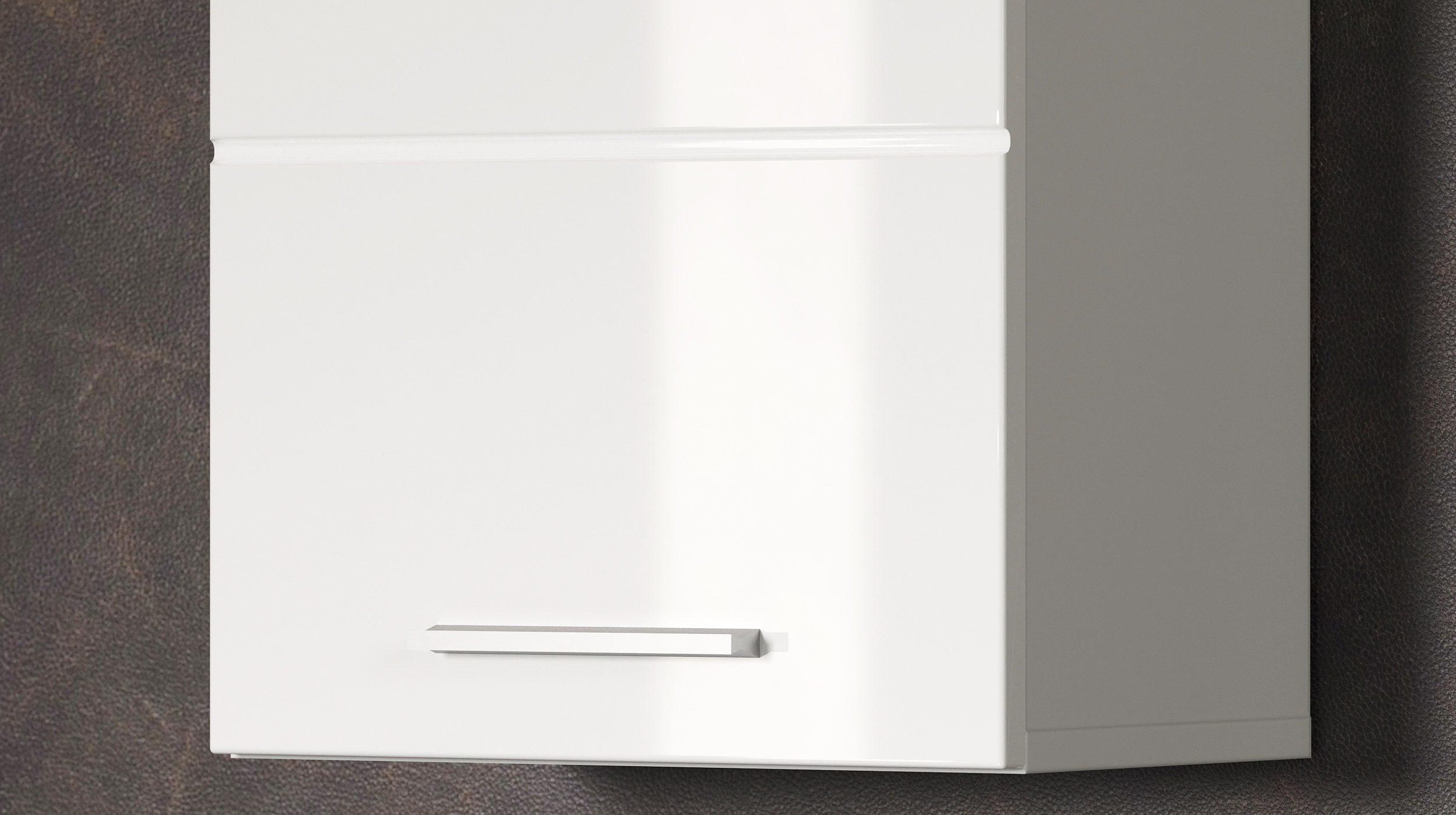Bad Hängeschrank weiß hochglanz Breite 37 cm - AMANDA
