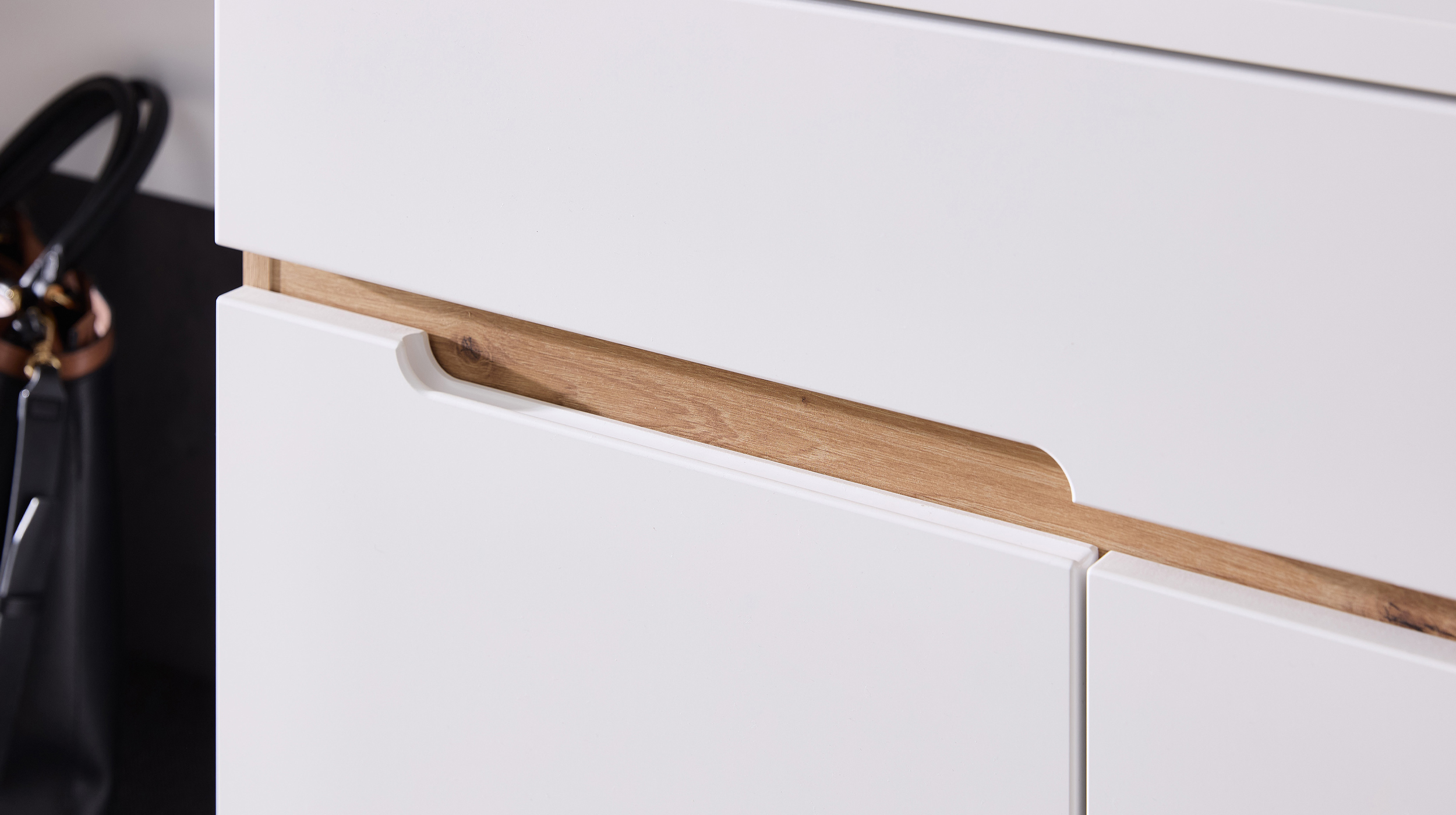 Schuhschrank mit Schublade weiß - Artisan Eiche 80 x 107 cm - MEMPHIS 
