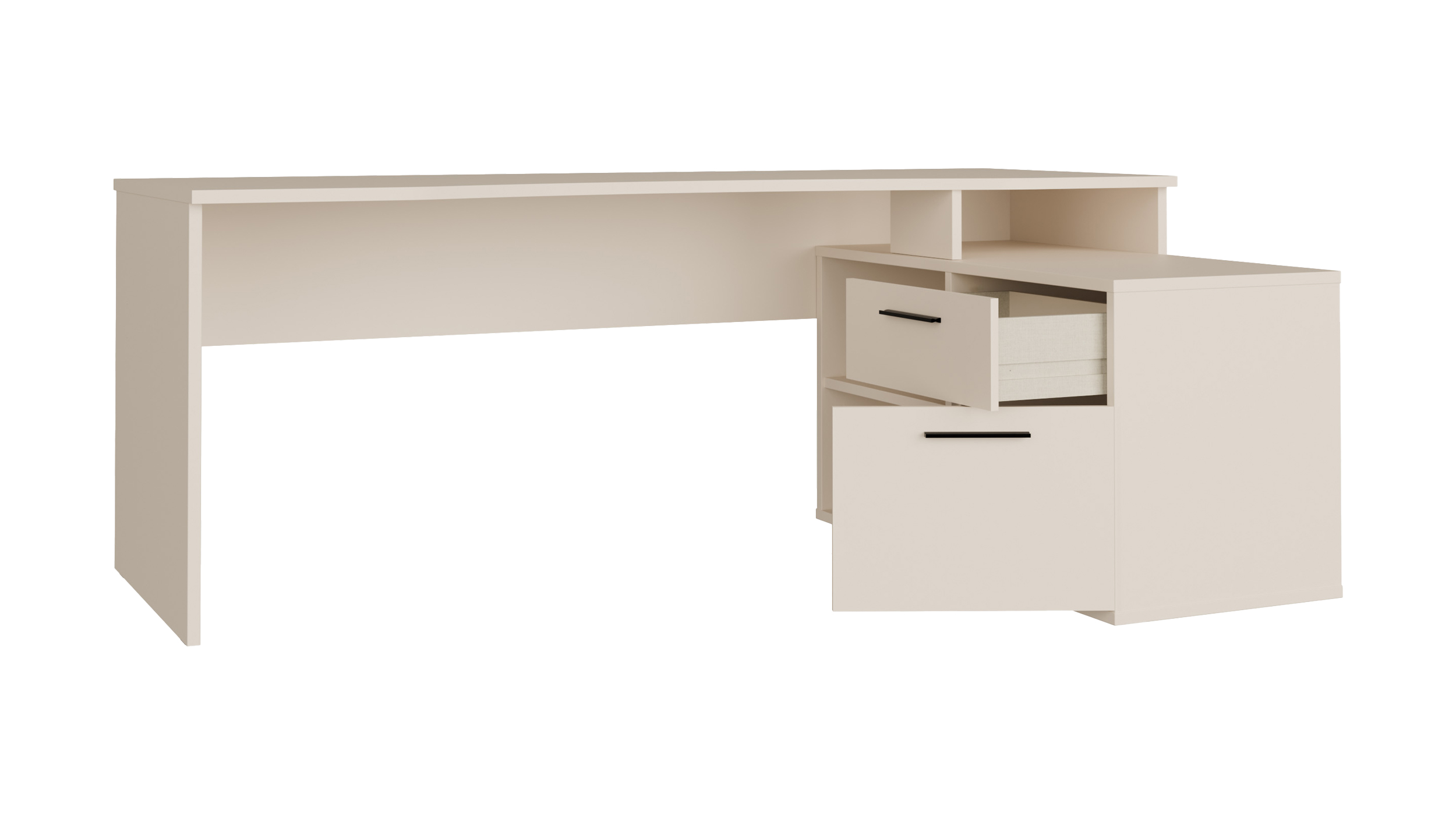 Eck-Schreibtisch beige 200 x 122 cm - TEZAUR
