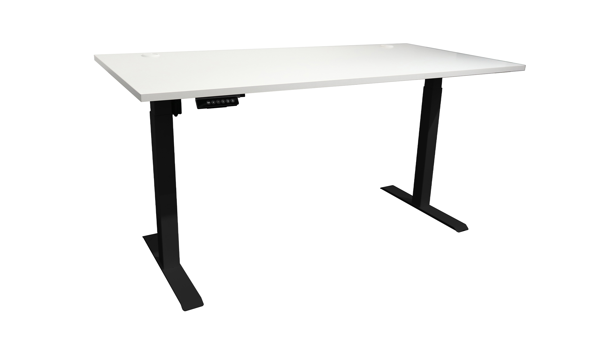 Computerschreibtisch weiß 160 cm höhenverstellbar - BENNY