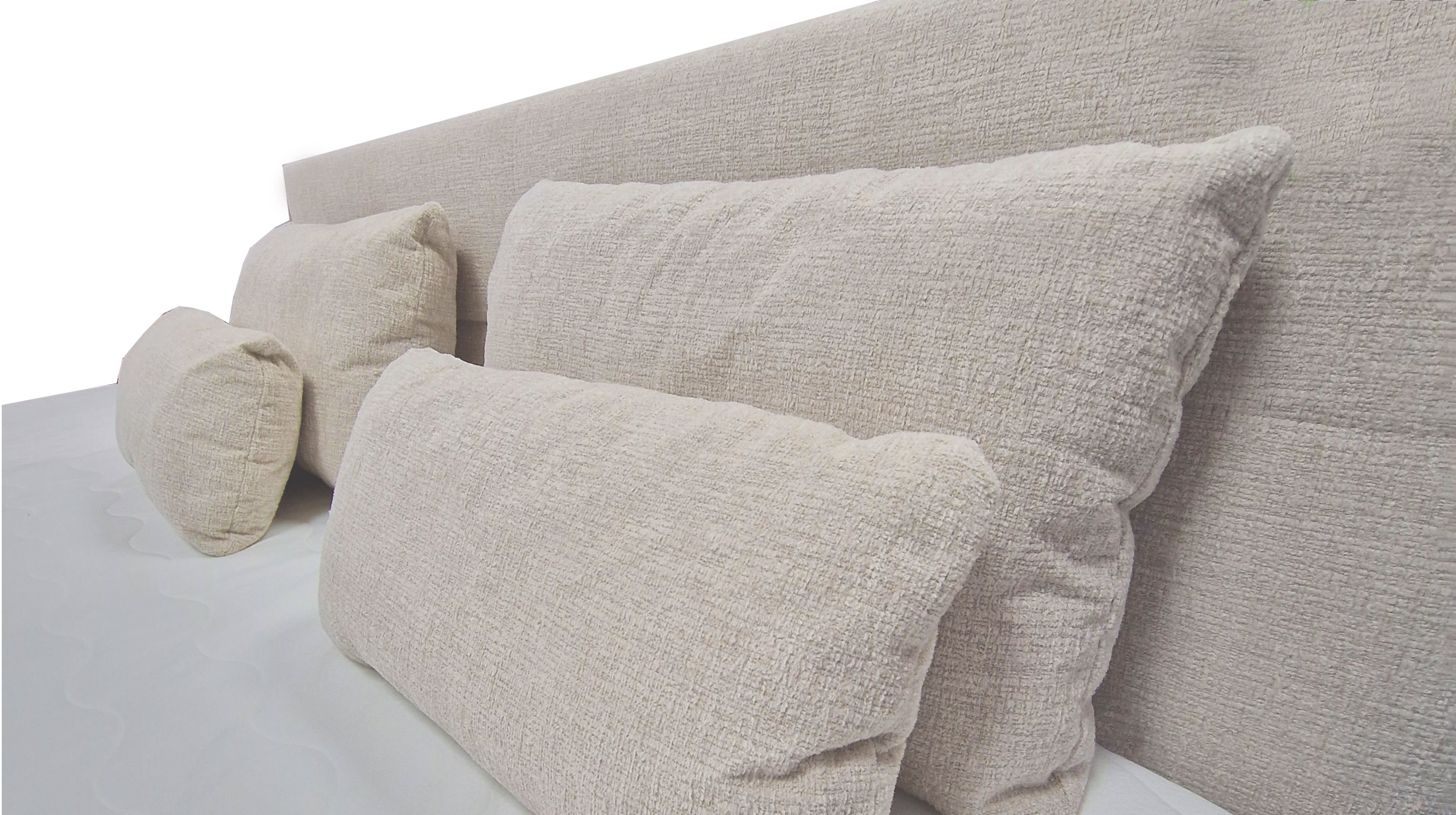 Boxspringbett 180 x 200 cm beige Chenille - NARVE