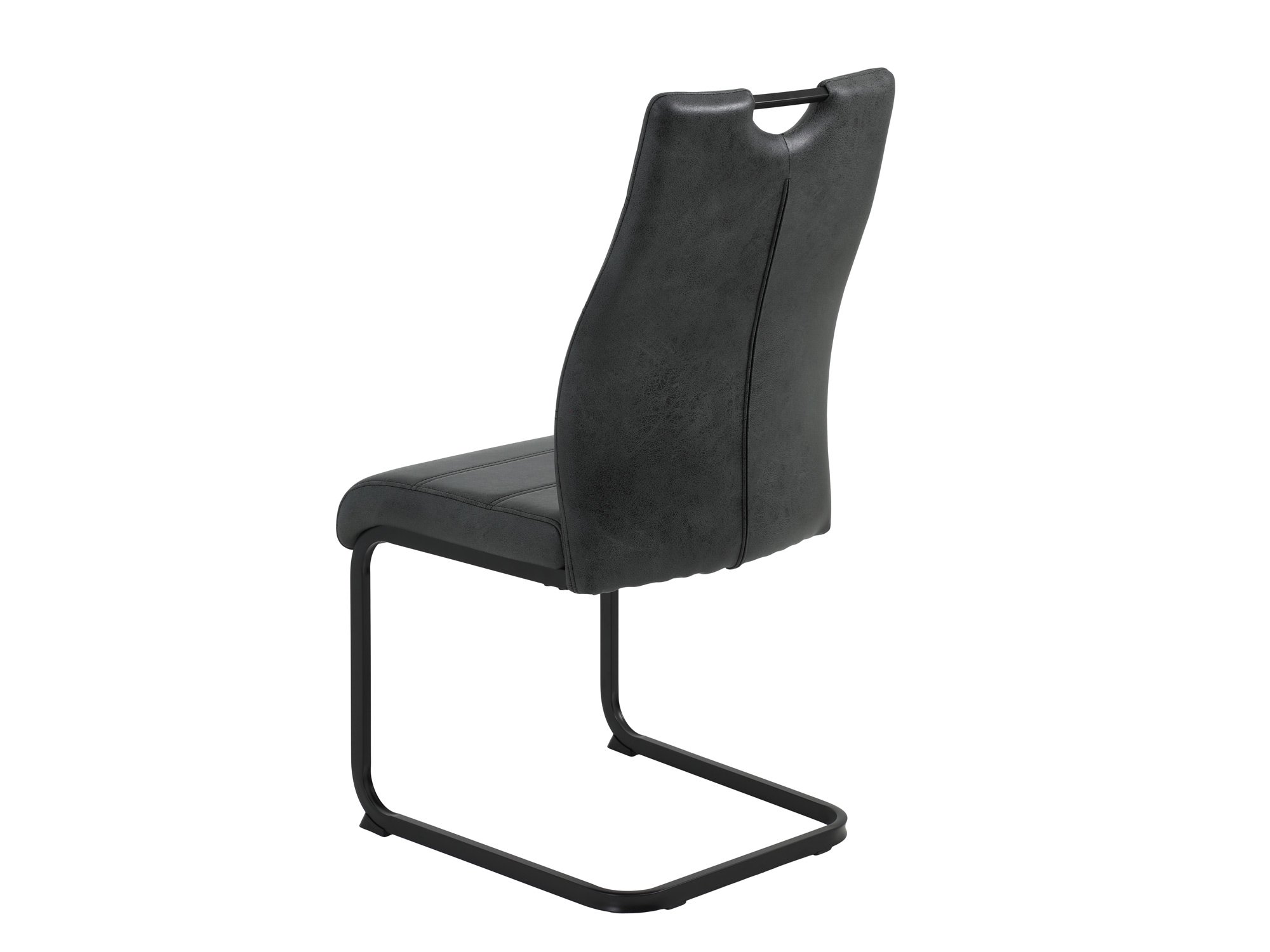 Schwingstuhl für Esszimmer anthrazit Microfaser - MELINA