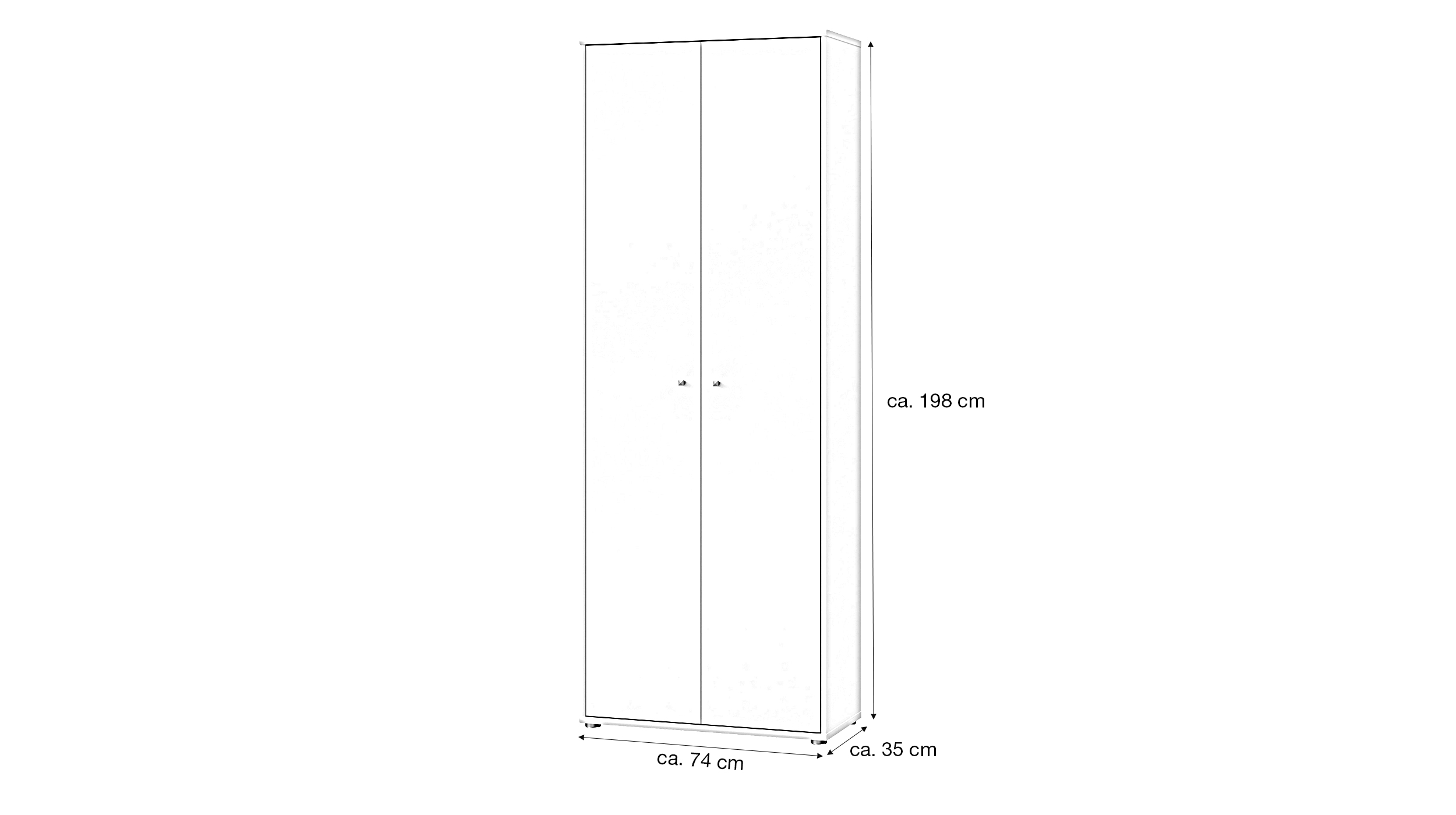 Mehrzweckschrank weiß 74 x 35 cm - TEMPRA 