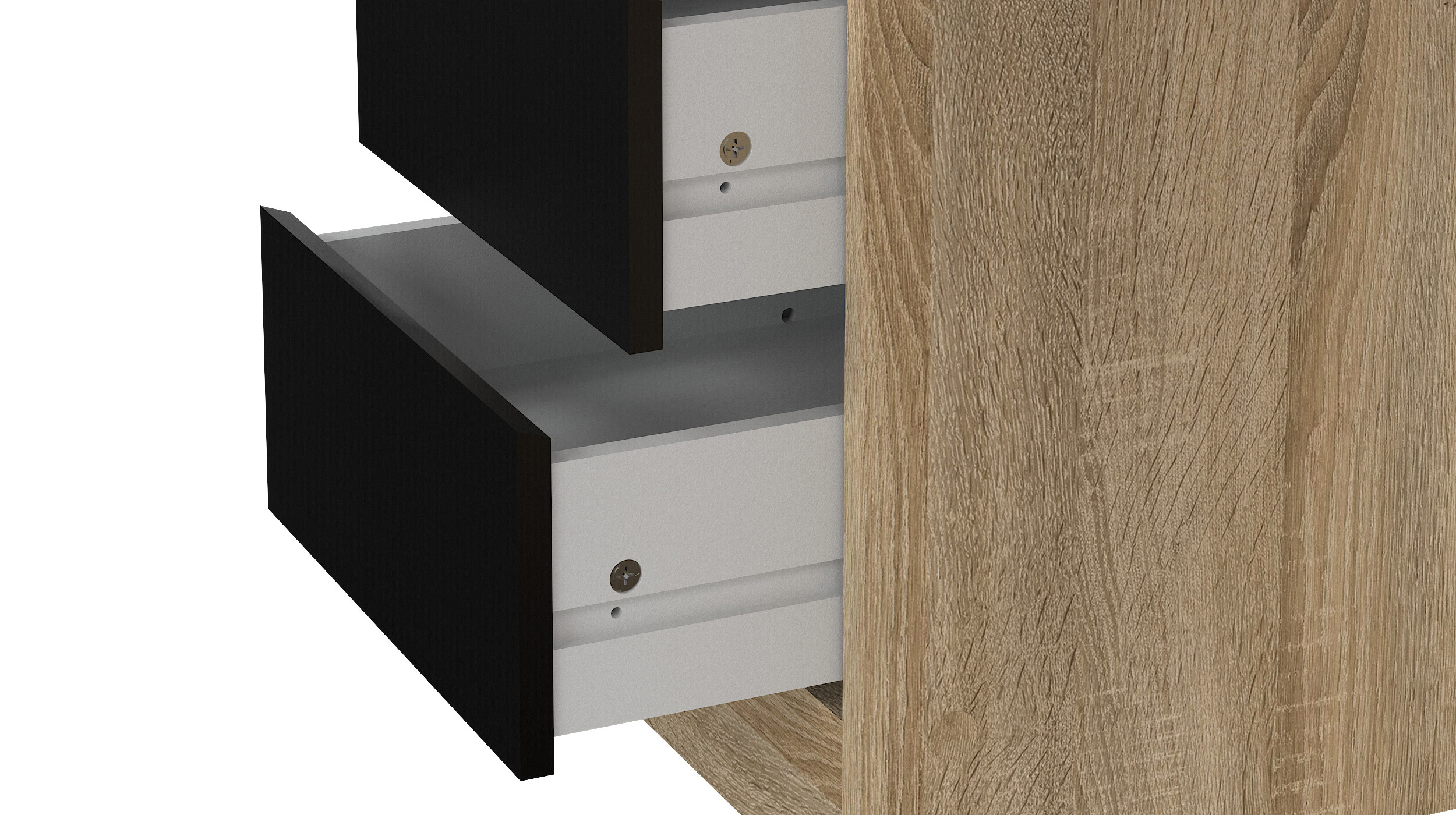 Computerschreibtisch schwarz Eiche 126 x 55 cm - FUNCTION