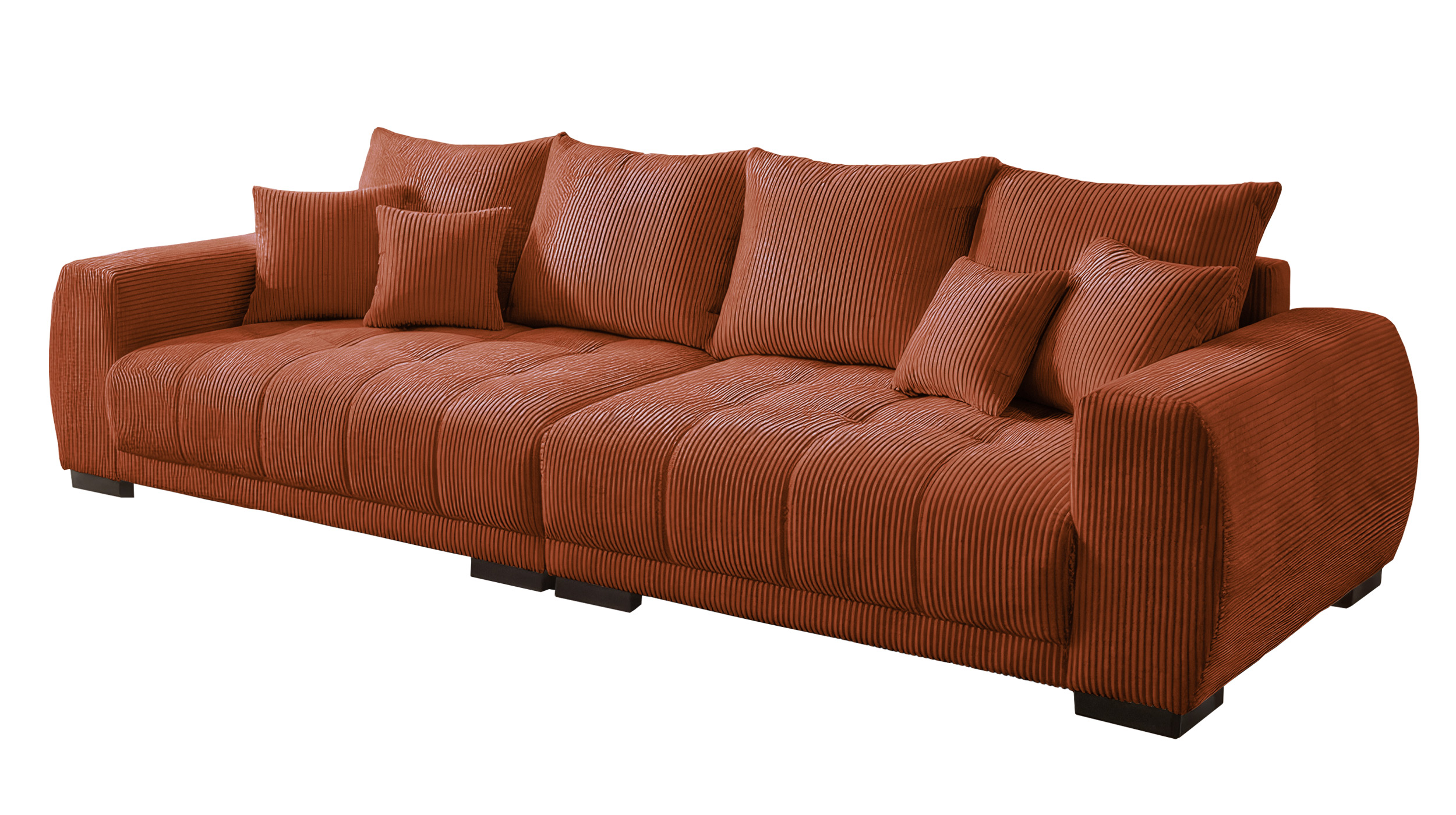 Big Sofa Cord rost mit Nosagunterfederung 300 cm - ARTEMIS