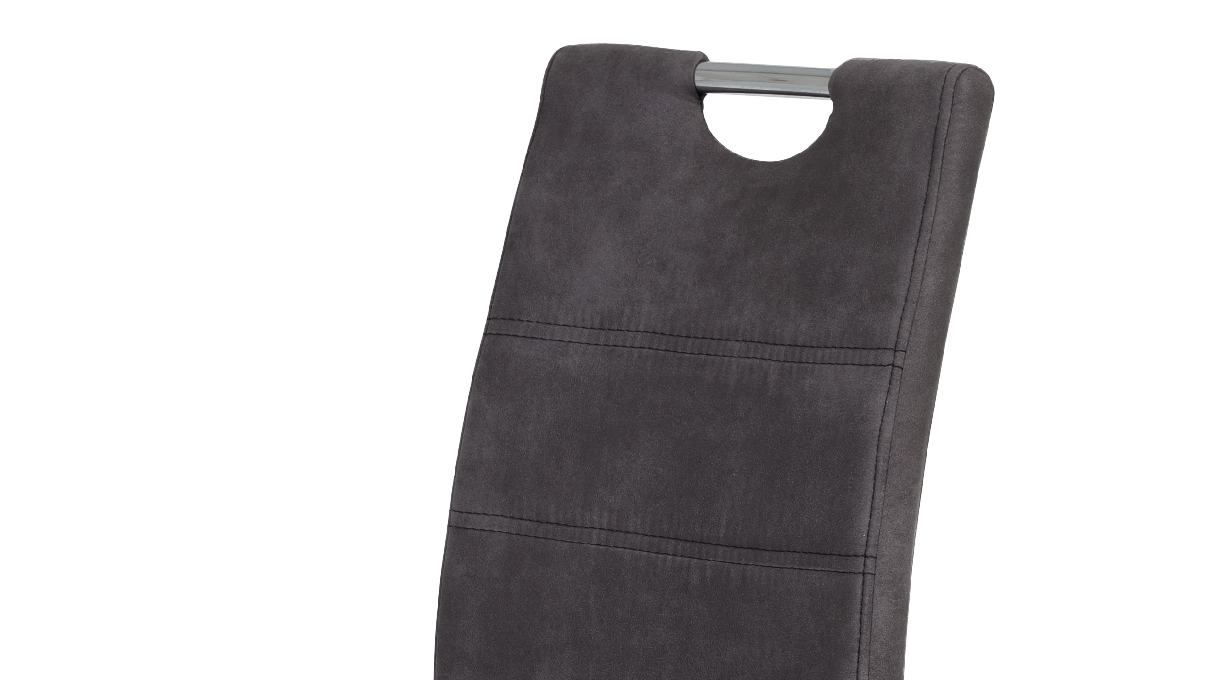 Polsterstuhl anthrazit Metallgestell - Microfaser - SUSI