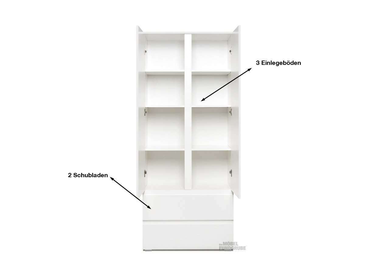 Kleiderschrank weiß - 80 cm - IMAGE