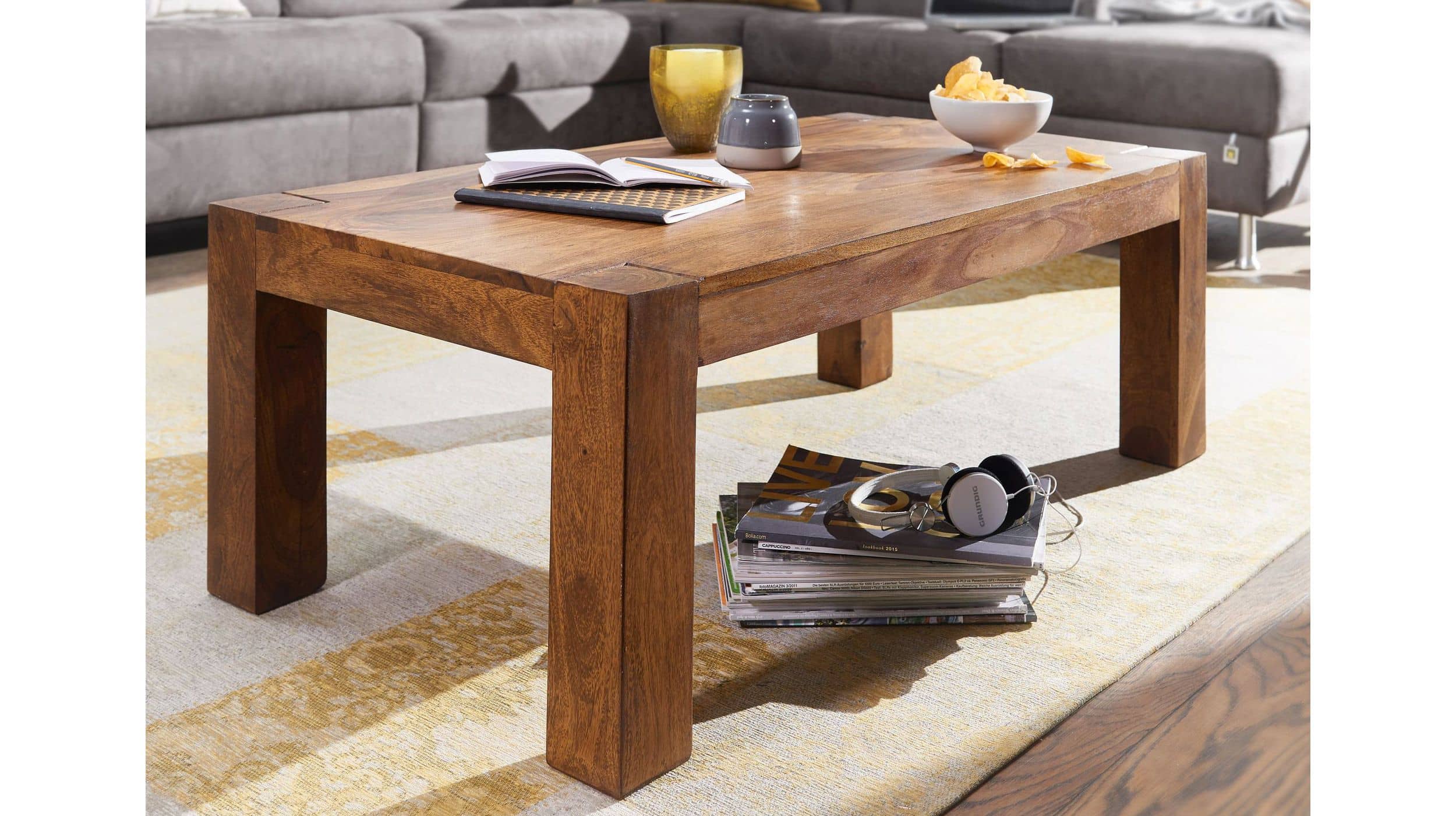 Couchtisch Sheesham massiv 110 x 60 cm - ELLIS