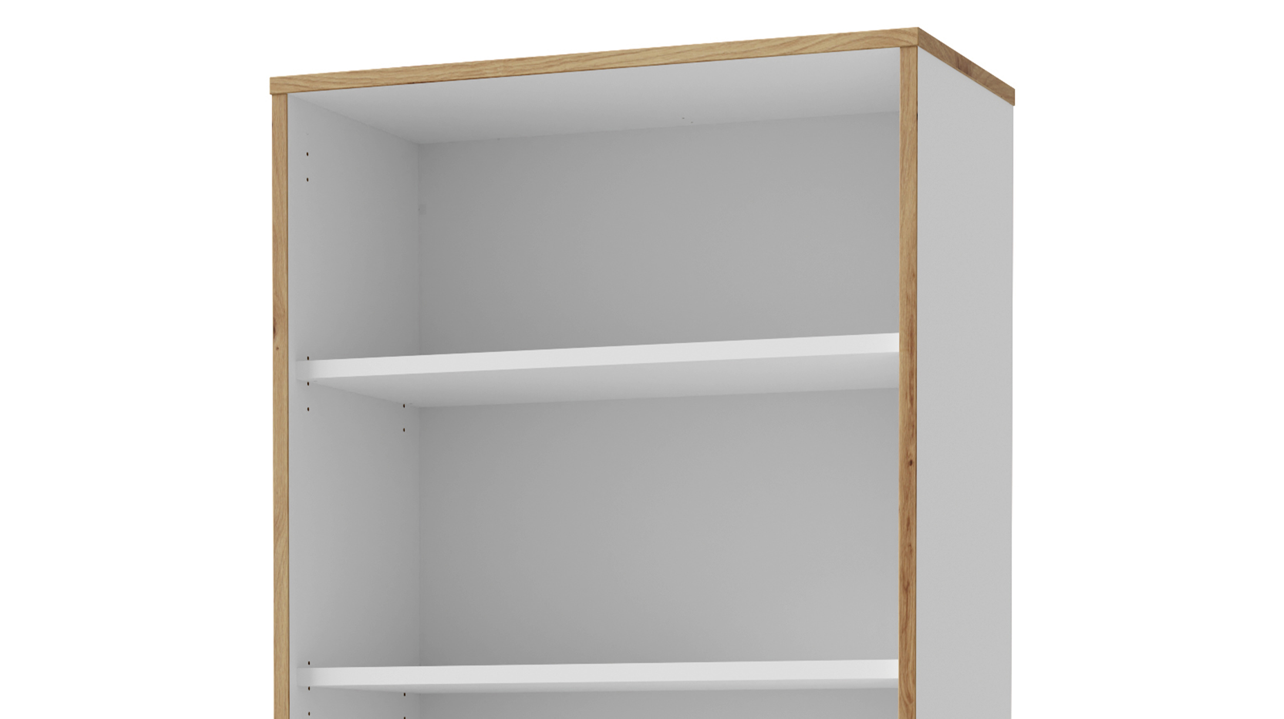 Bücherregal weiß - Artisan Eiche 85 x 182 cm - KEFLAVIK