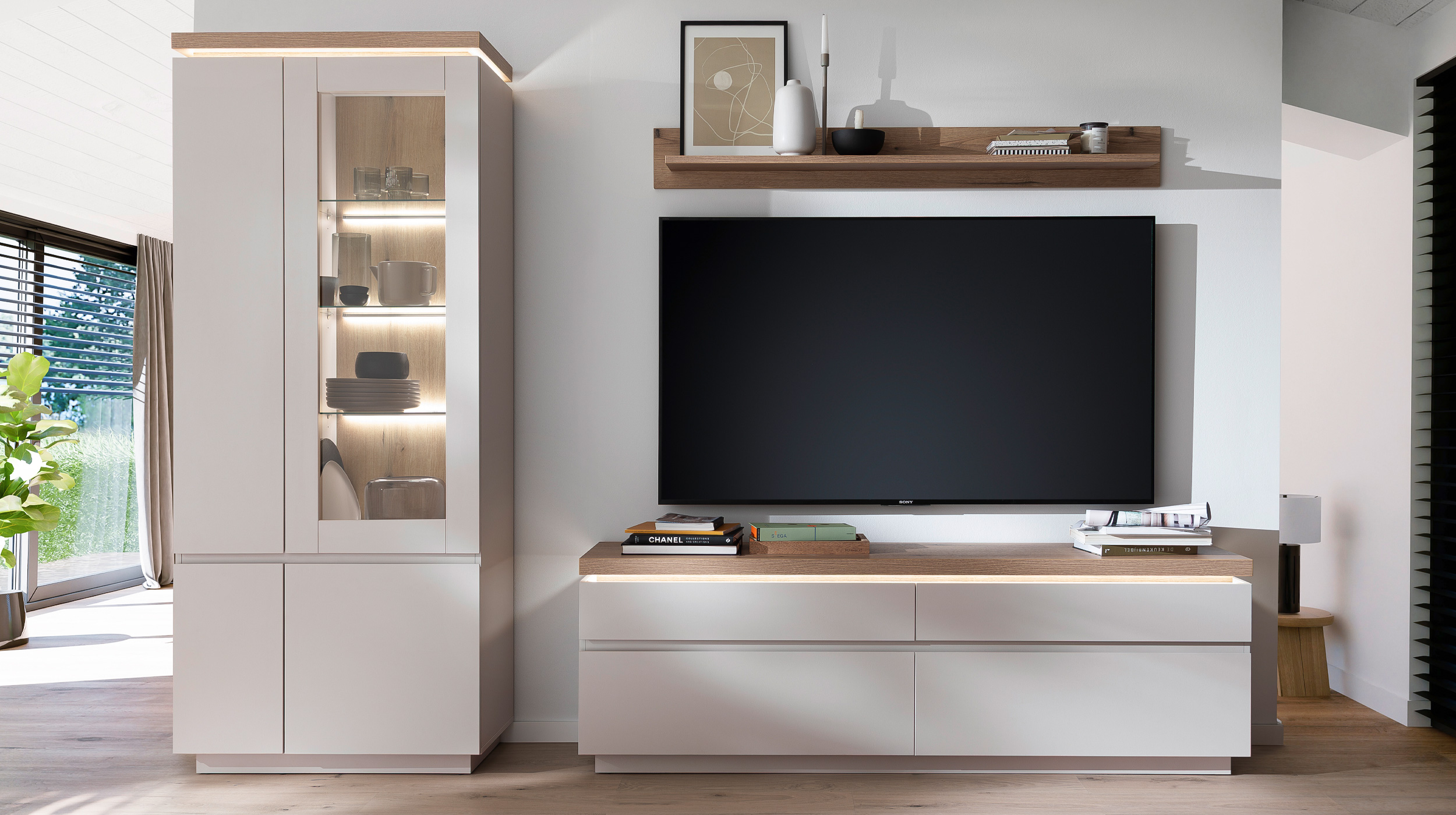 LED-Rückwandbeleuchtung Vitrine - 3er Set - REMOLINO