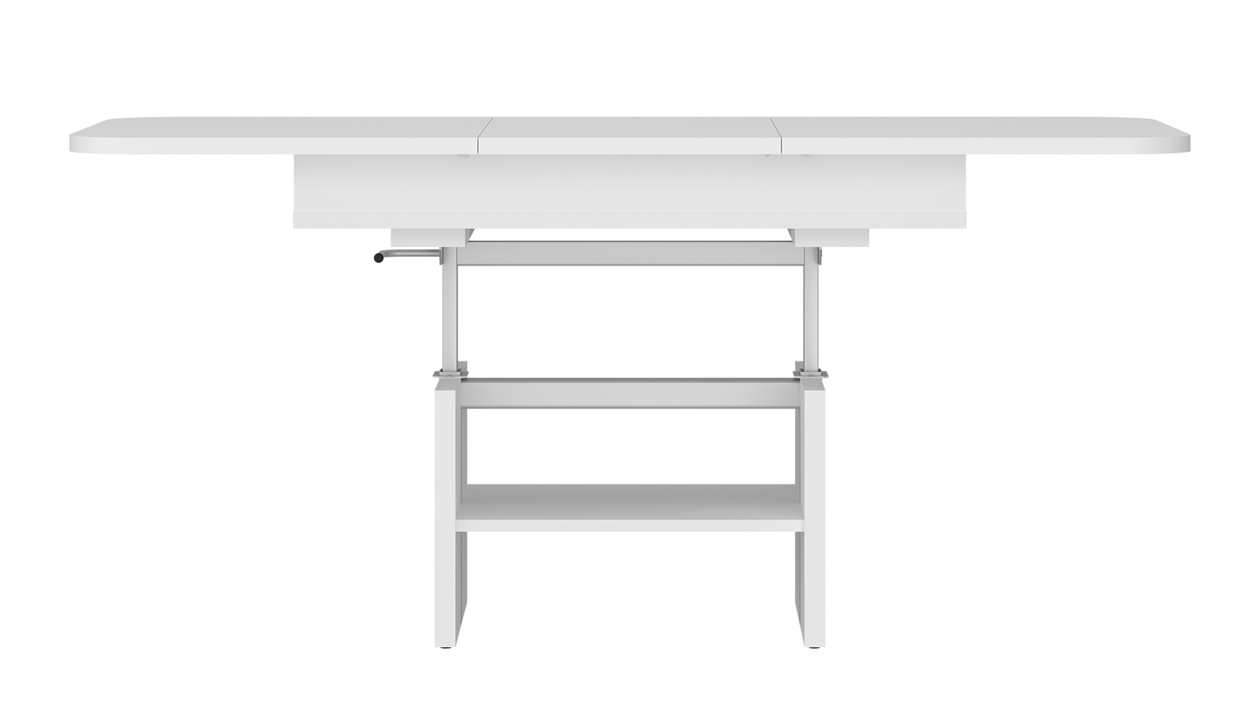 Couchtisch höhenverstellbar weiß 110 cm - ausziehbar - CORTADO Couchtisch höhenverstellbar weiß 110 cm - ausziehbar - CORTADO