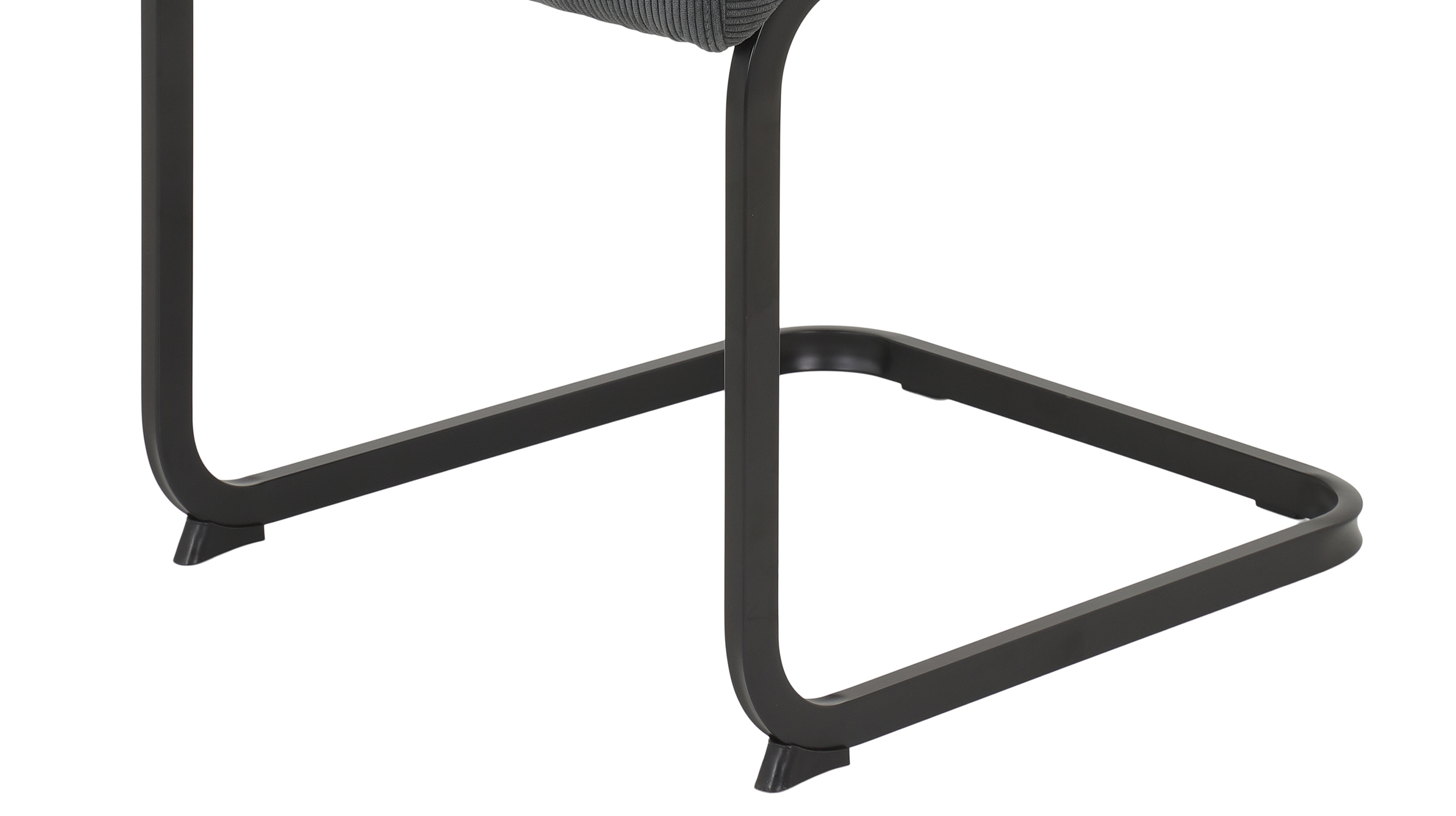 Schwingstuhl für Esszimmer anthrazit Cordbezug - MELINA