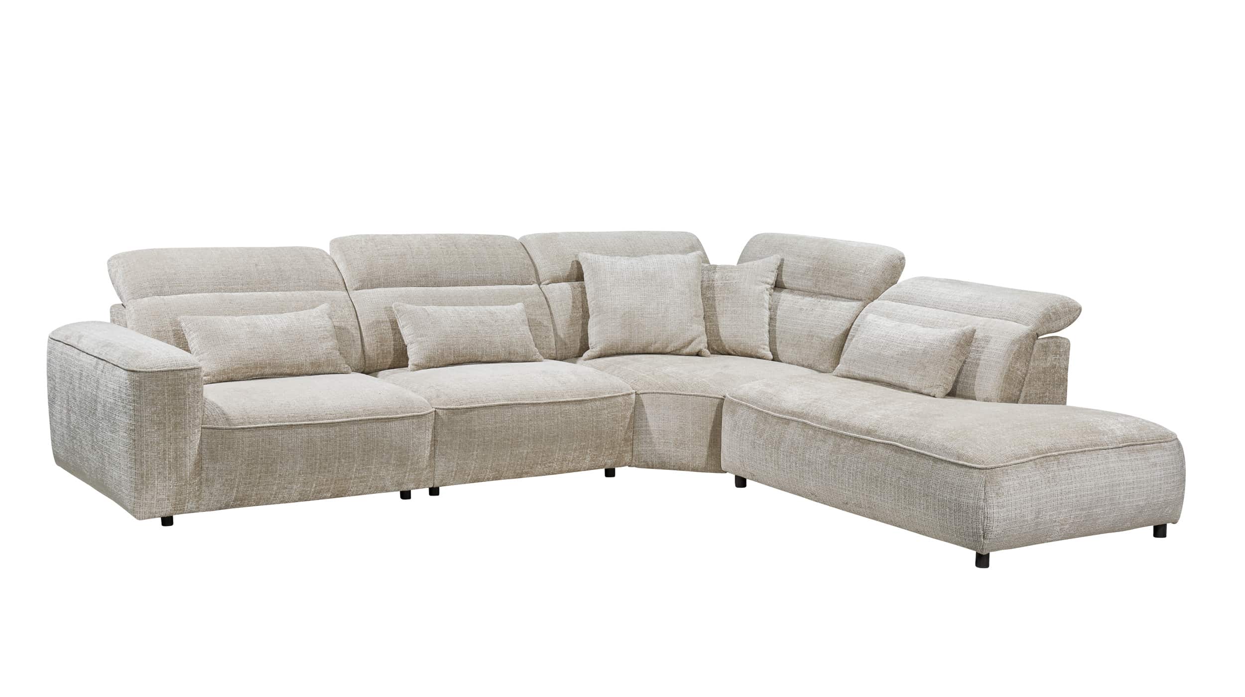 Ecksofa taupe - 339 x 285 cm - MANSFIELD
